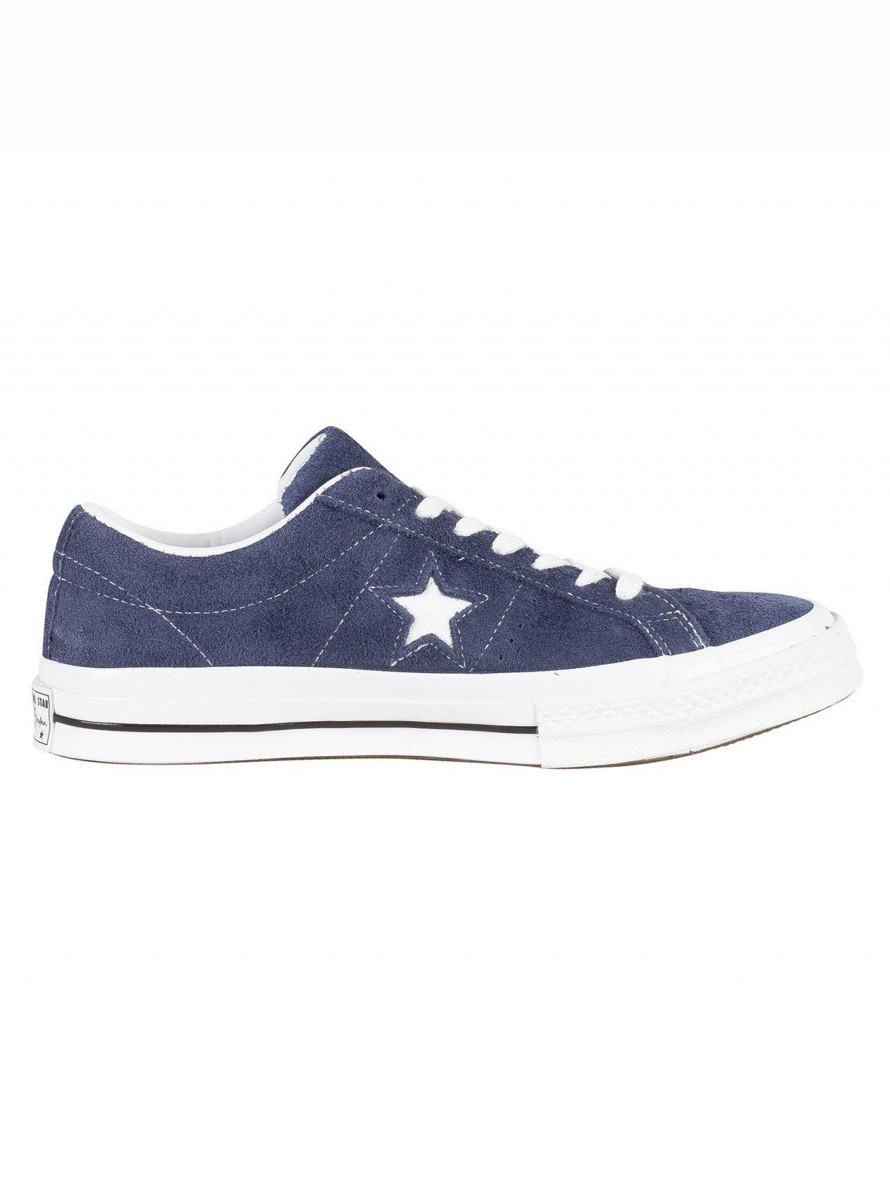 converse one star suede blue