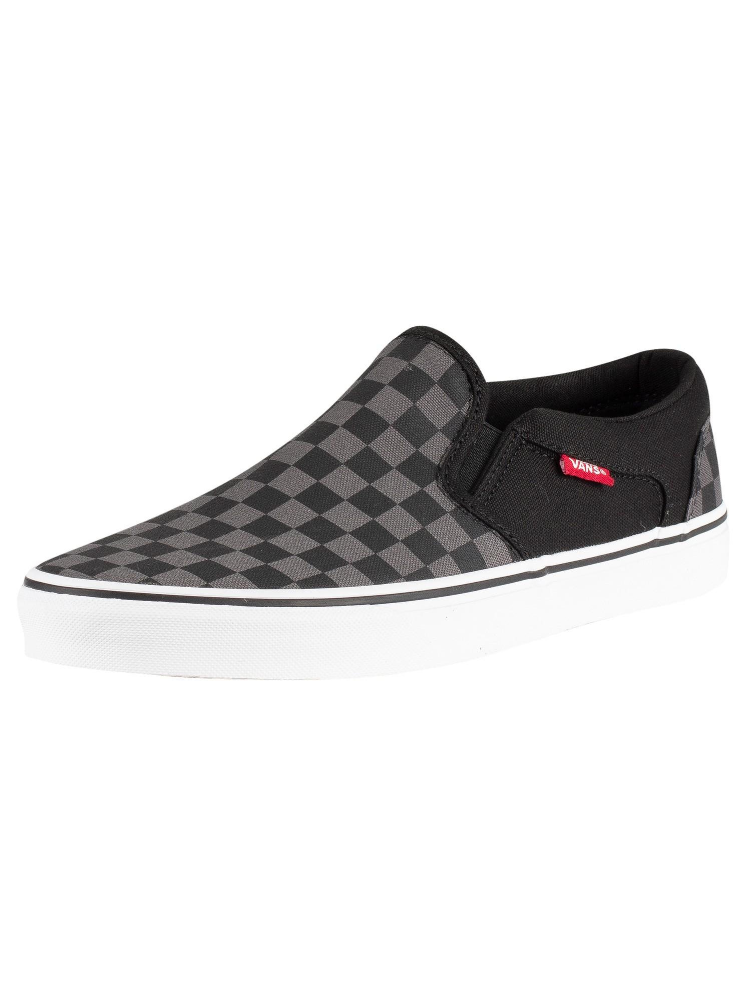 slip on vans asher checkers