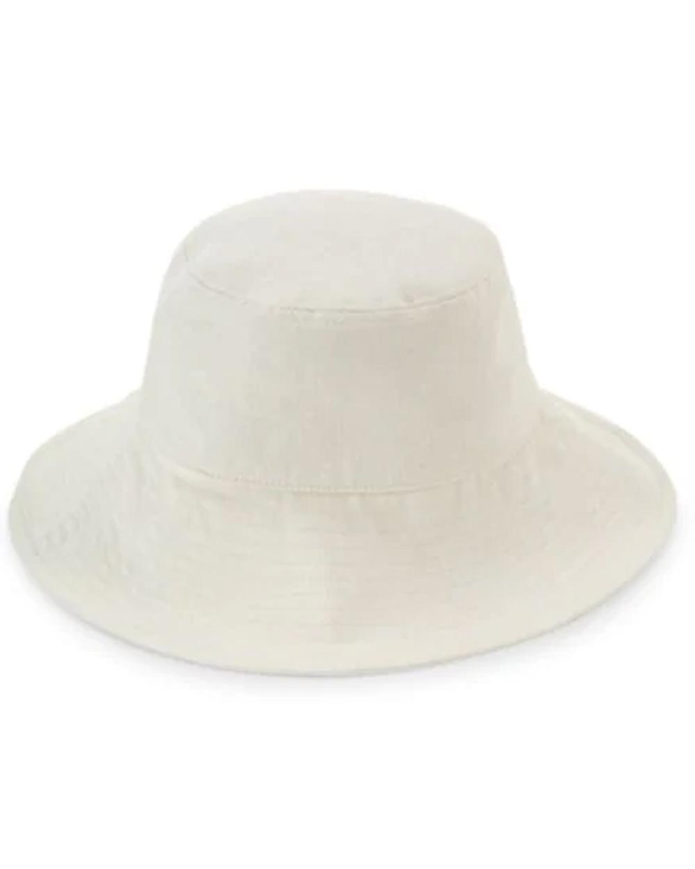 white canvas bucket hat