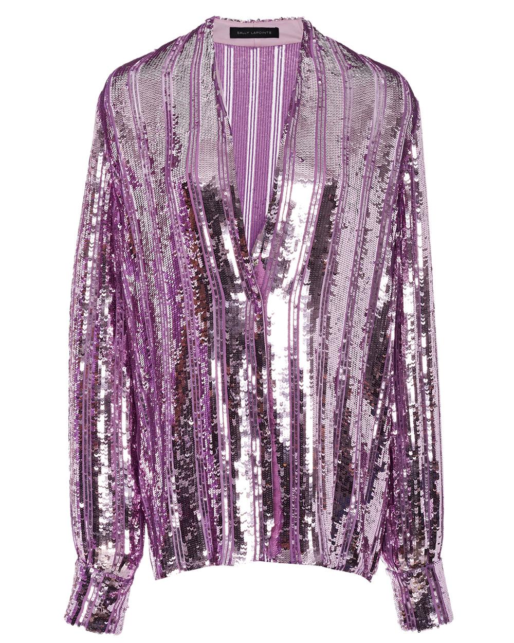 purple sequin blouse