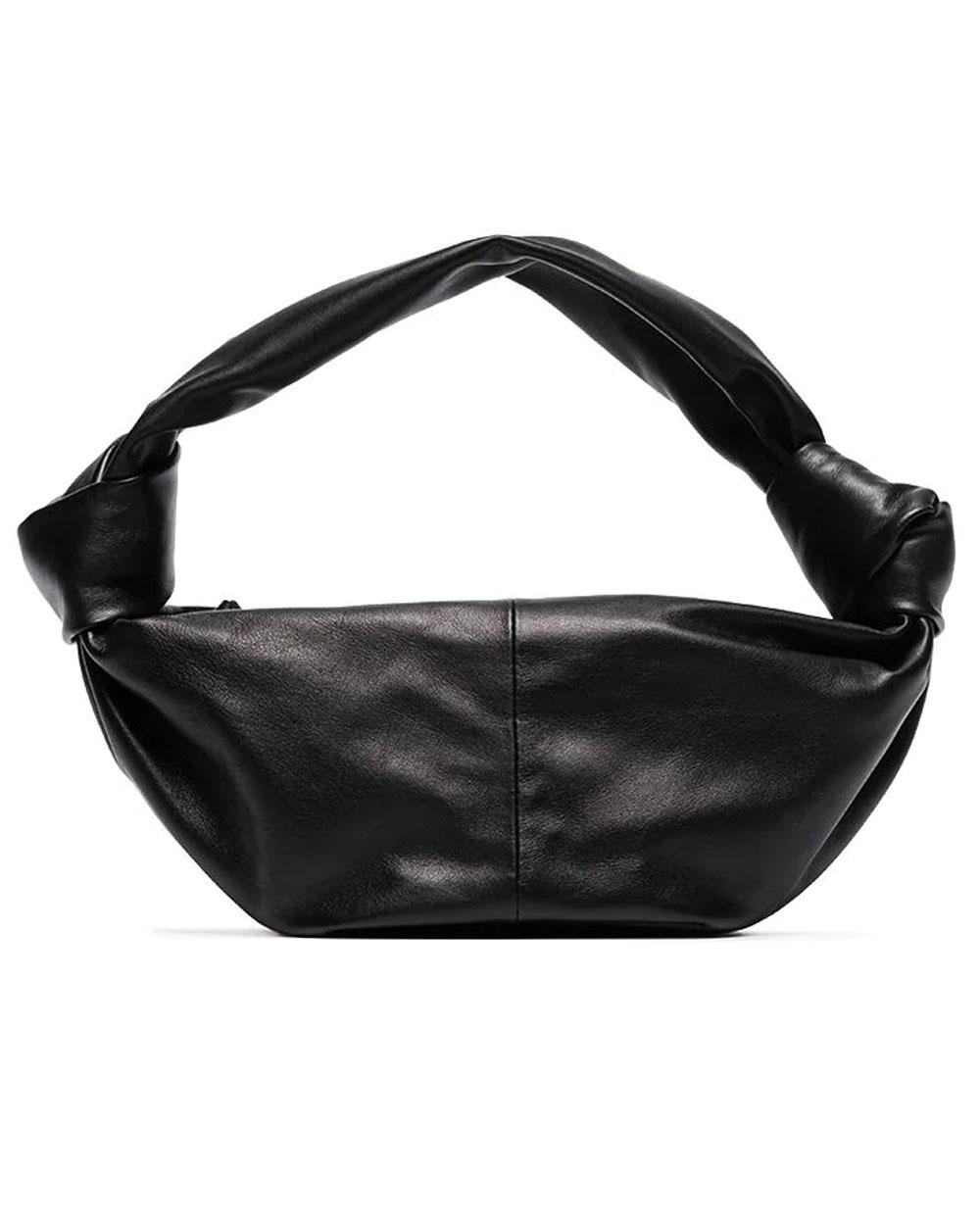 Bottega Veneta Leather Mini Jodie Bag In Black - Lyst