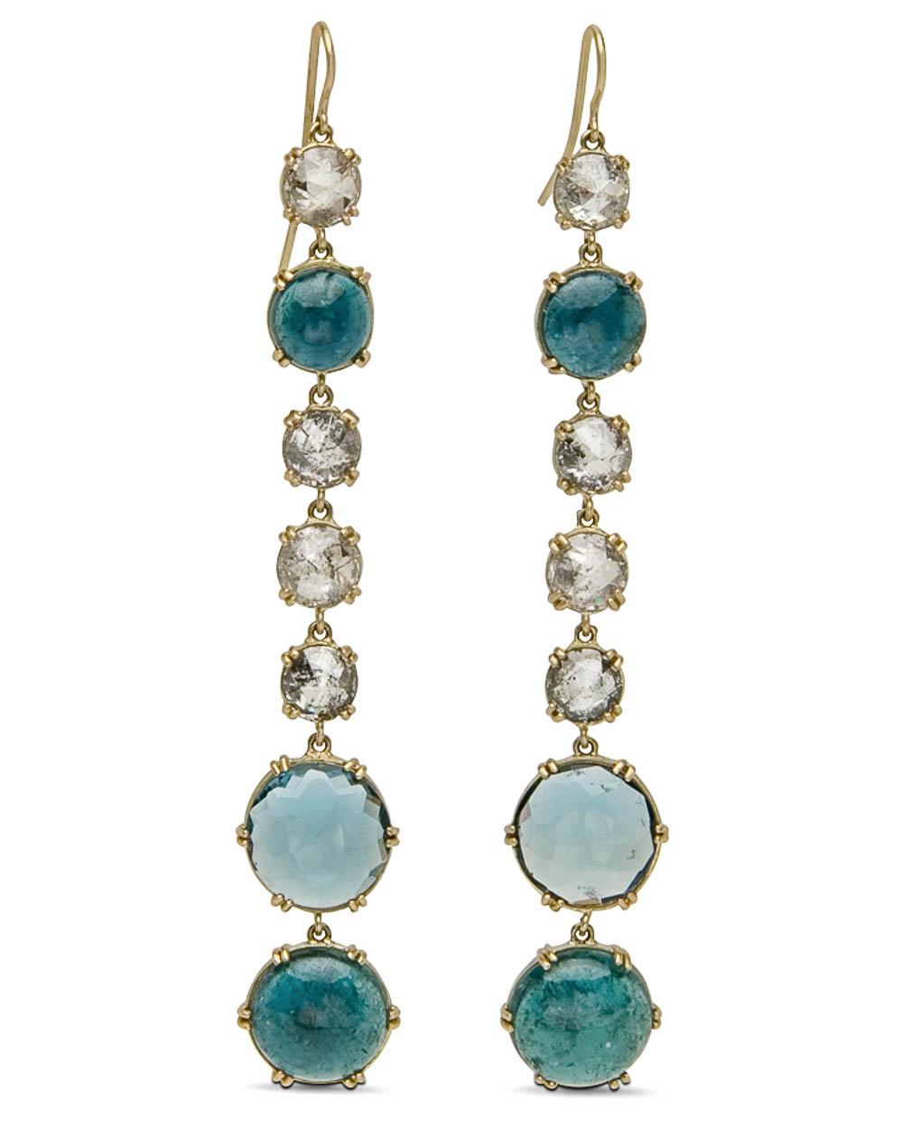 Sylva & Cie Tourmaline And Topaz Dangle Earrings in Black Lyst