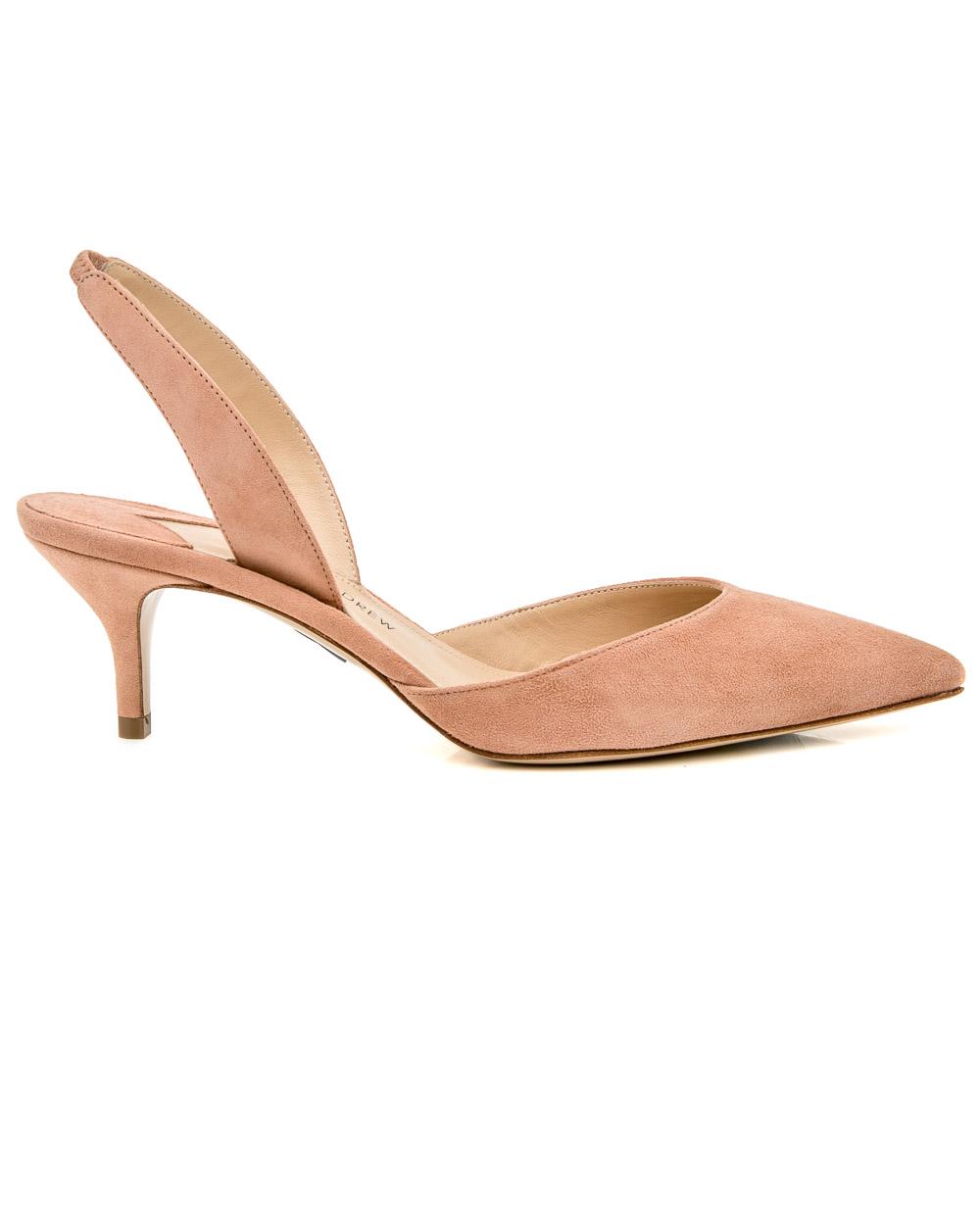 Paul Andrew Suede Blush Rhea Slingback in Pink - Lyst