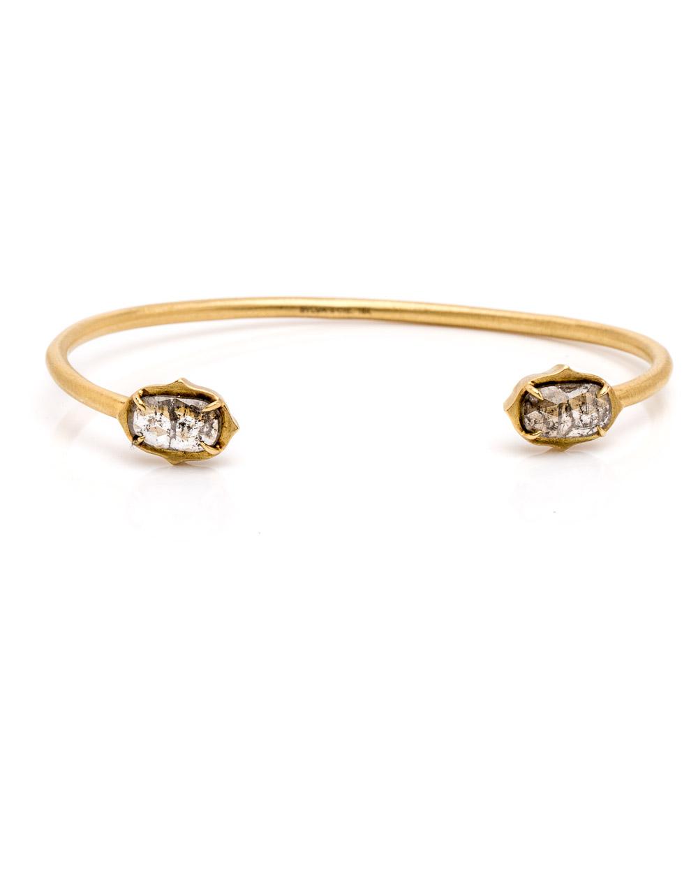 Lyst Sylva Cie Rough Cut Diamond Cuff In Metallic Sylva Cie Women S Metallic Rough Cut Diamond Cuff