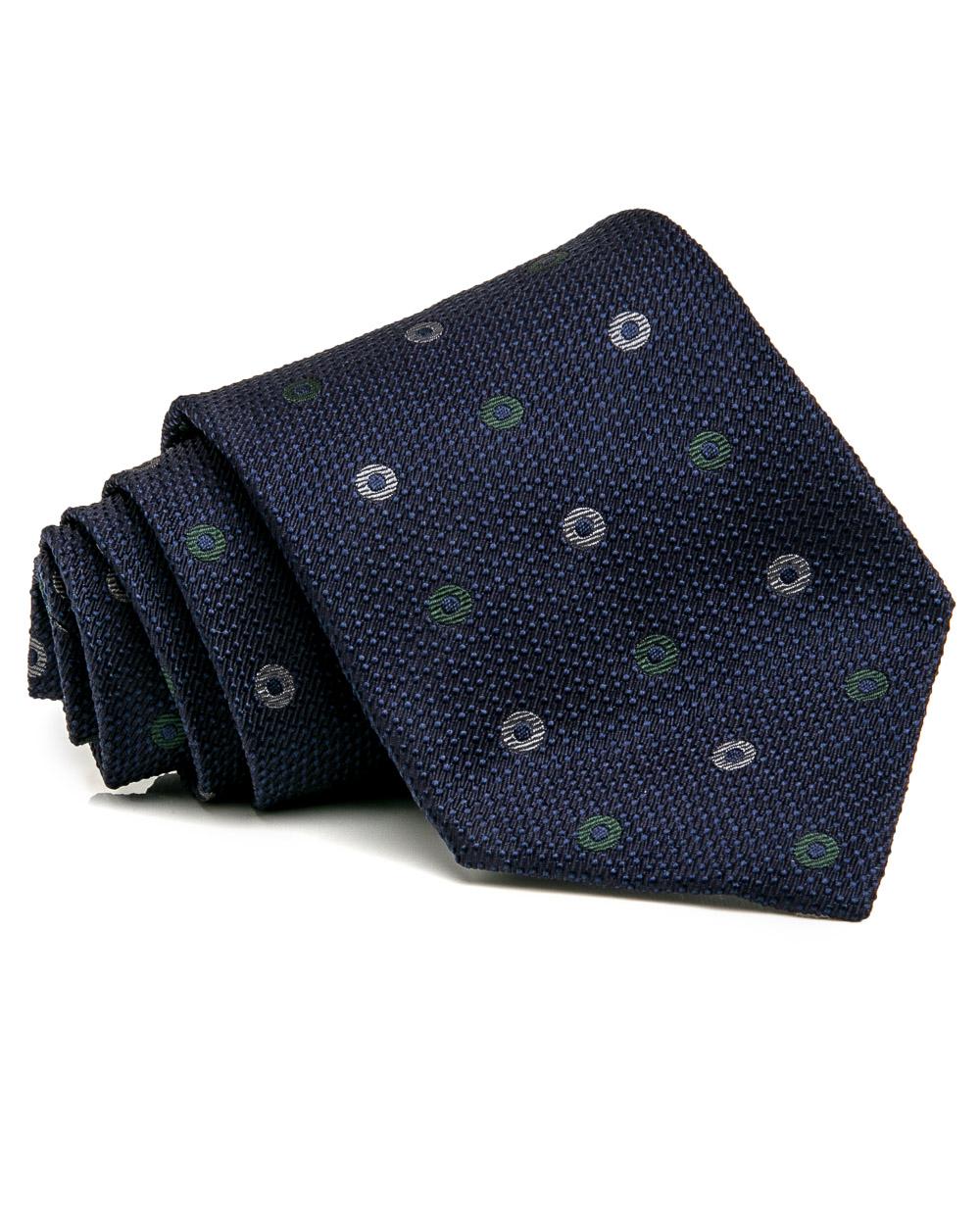 Isaia Navy Dotted Tie in Black for Men - Lyst