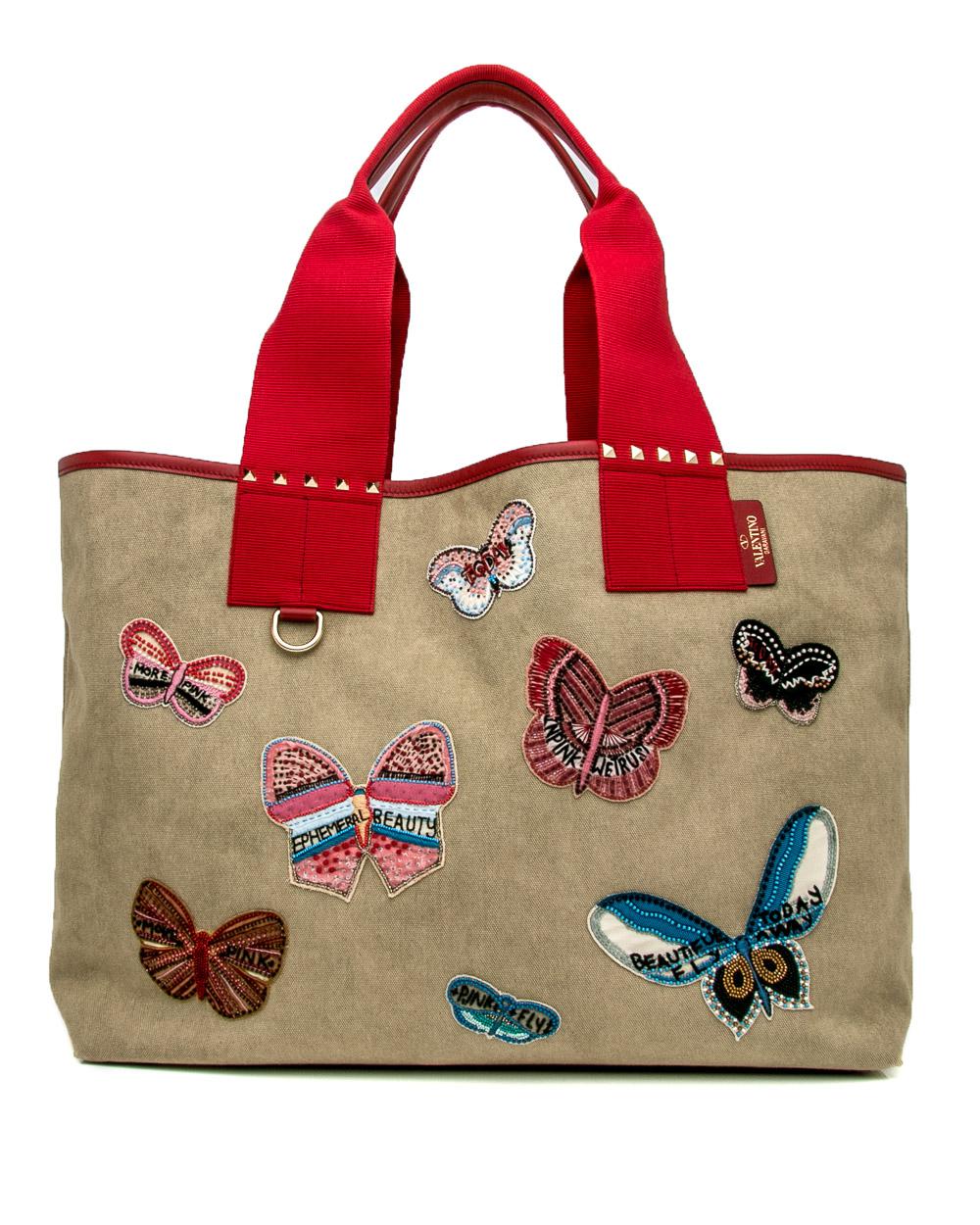 butterfly canvas tote bag