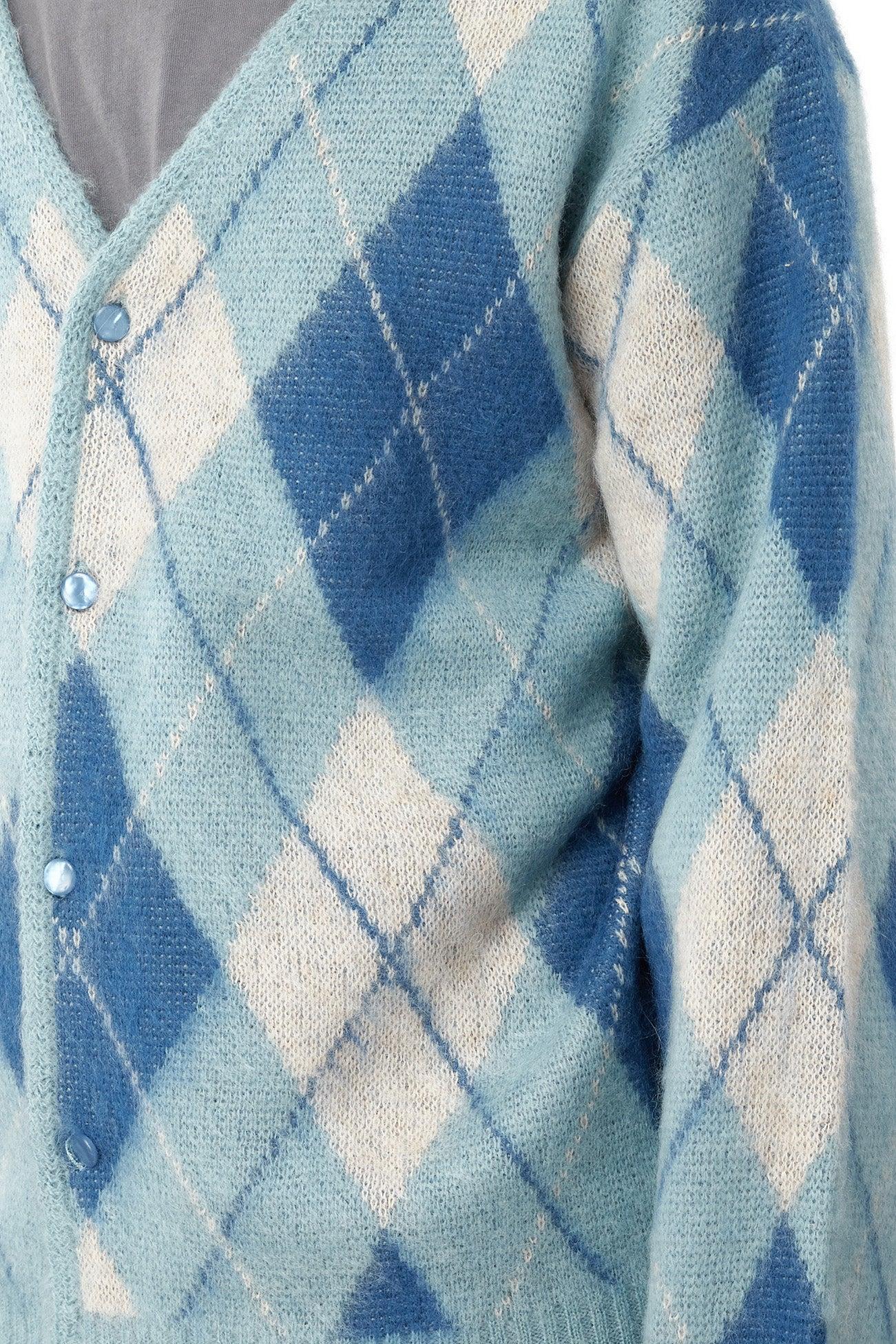 Needles Mohair Argyle Sweater in Blue for Men | Lyst