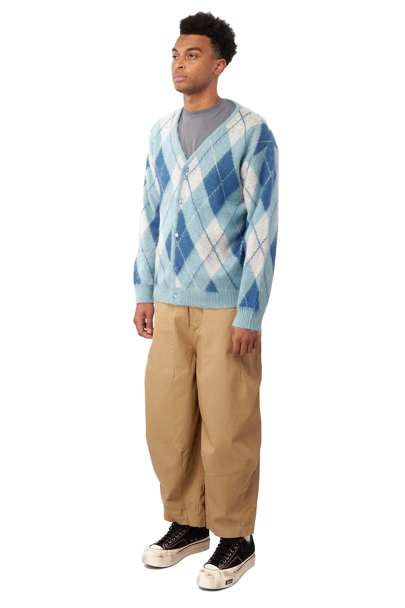Needles Mohair Argyle Sweater in Blue for Men | Lyst