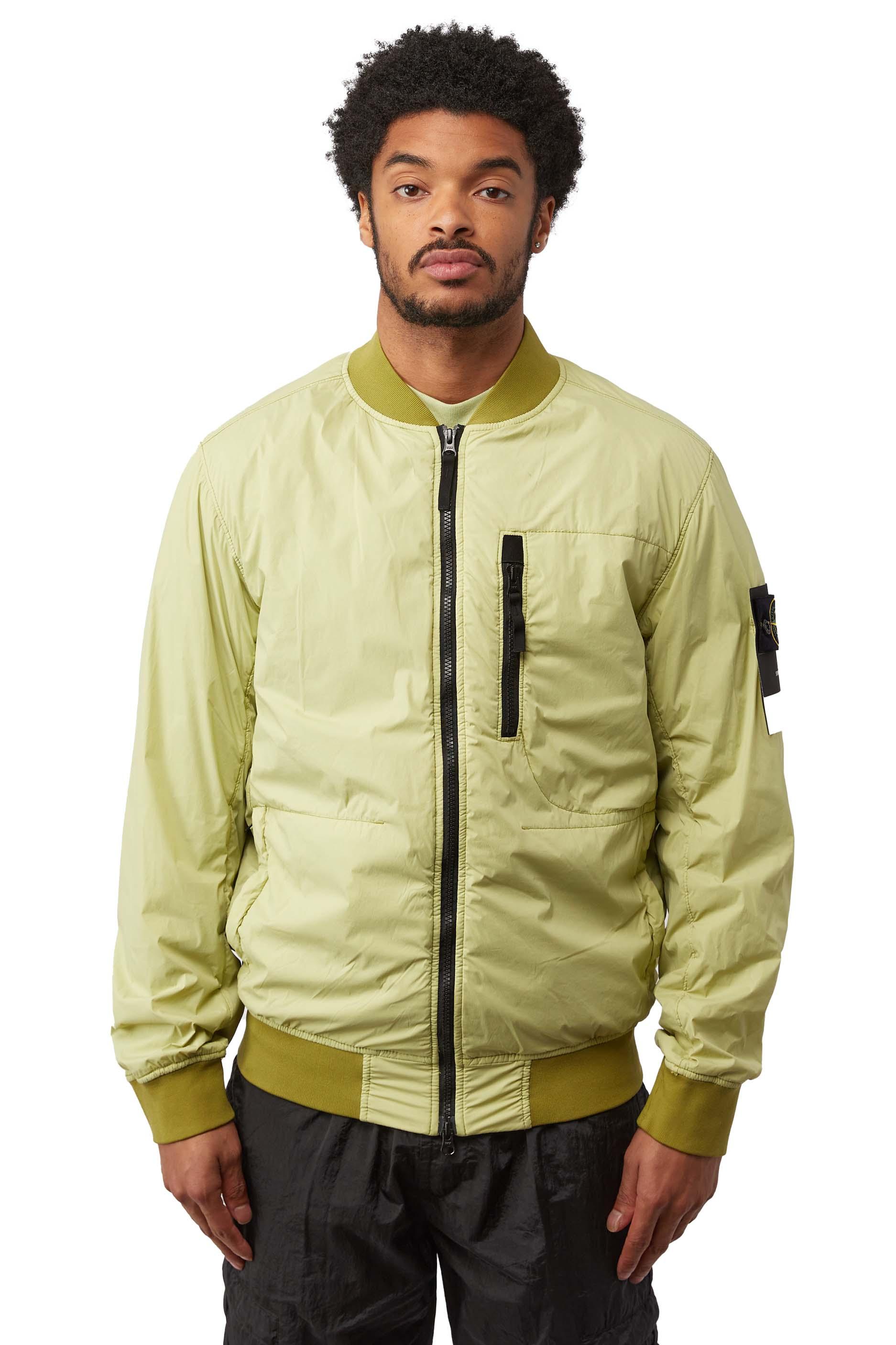 Stone Island Synthetic Bomber Jacket in Green for Men | Lyst