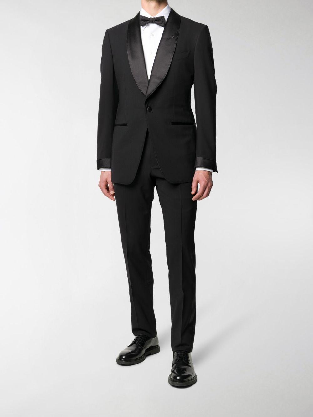 Tom Ford Contrasting-trim Two-piece Suit in Black for Men - Lyst