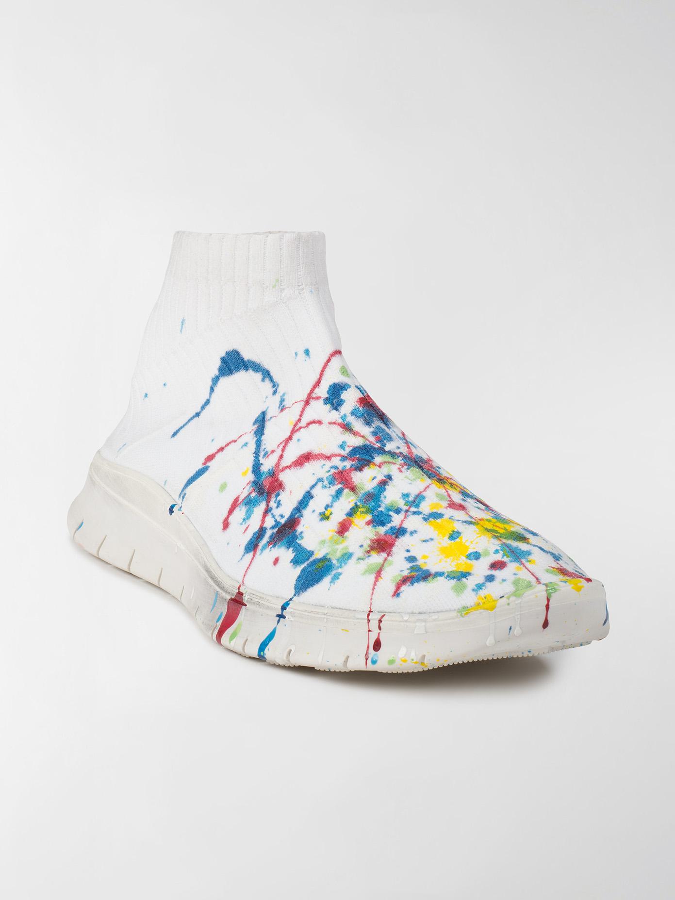 maison margiela paint splatter sock sneakers
