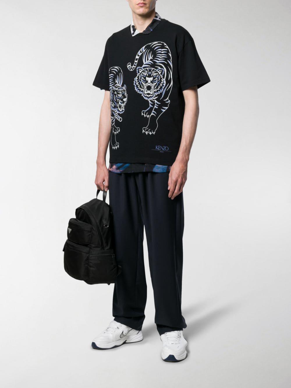 KENZO Cotton Men's Double Tiger Graphic 