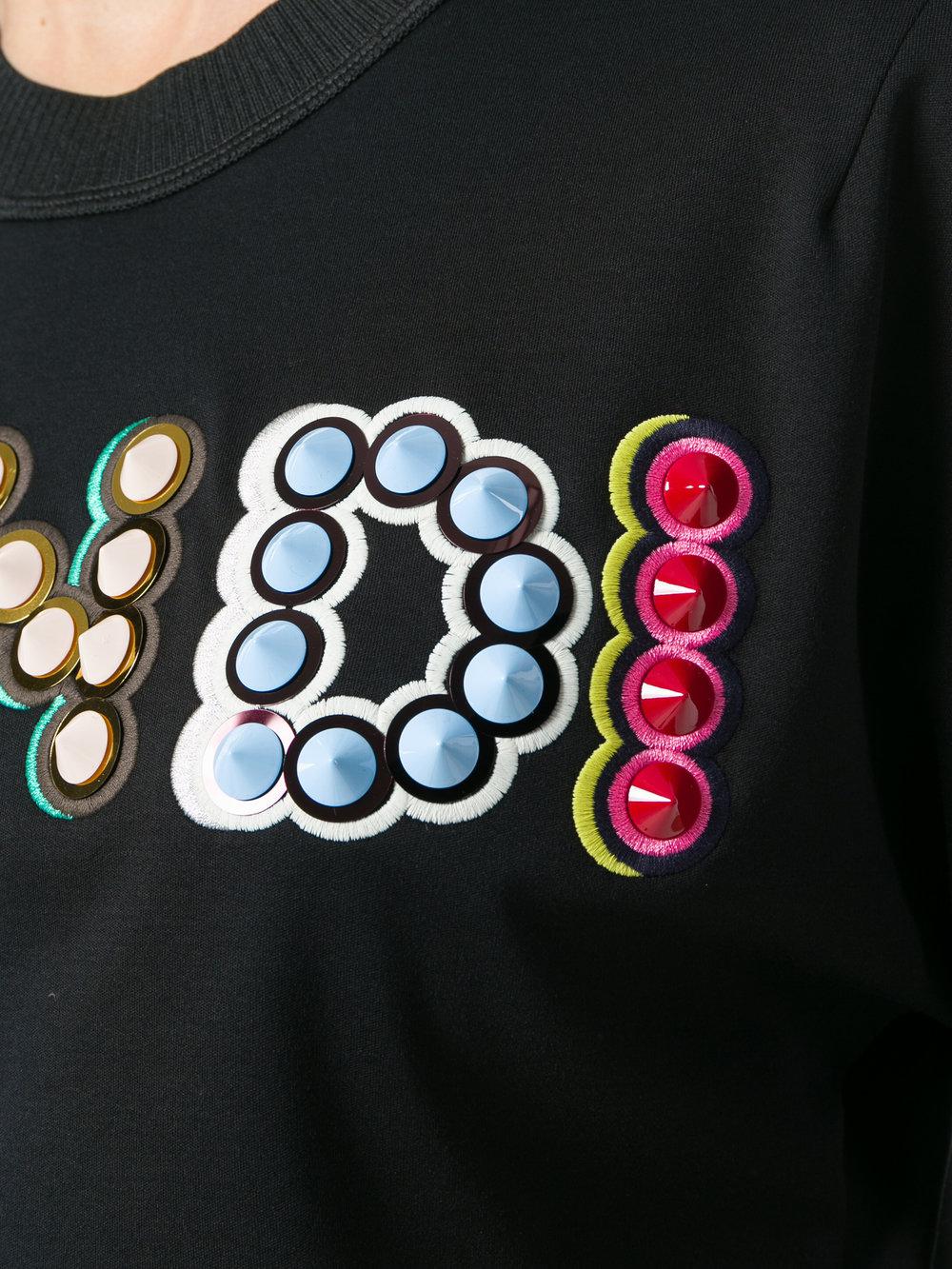 fendi studded logo t shirt