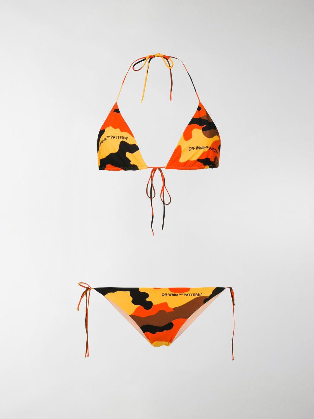 Off-White c/o Abloh Synthetic Camouflage Bikini in Orange -