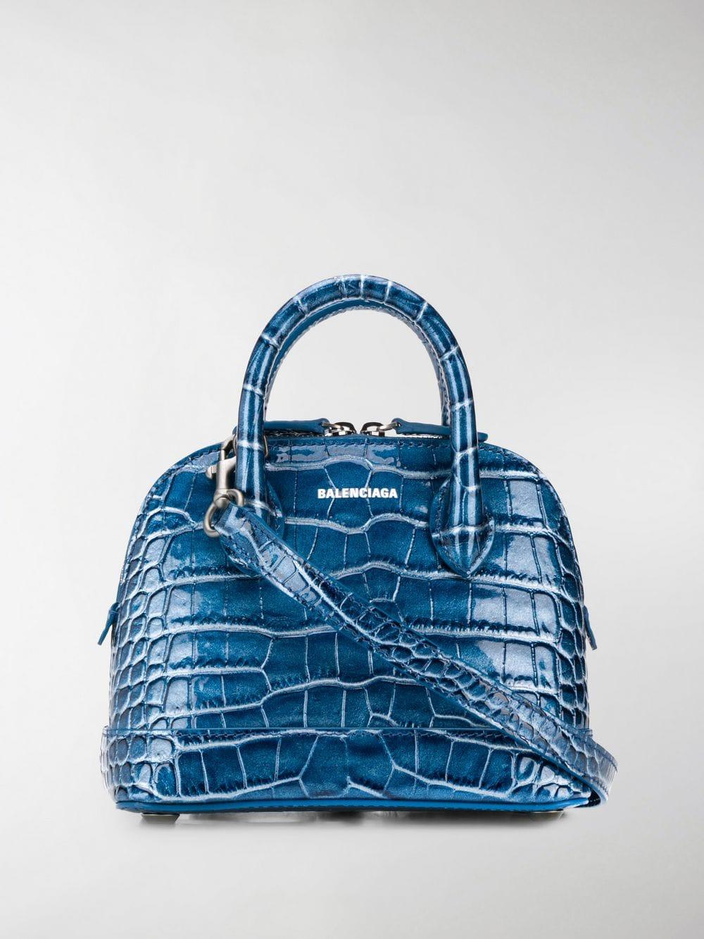blue croc balenciaga bag