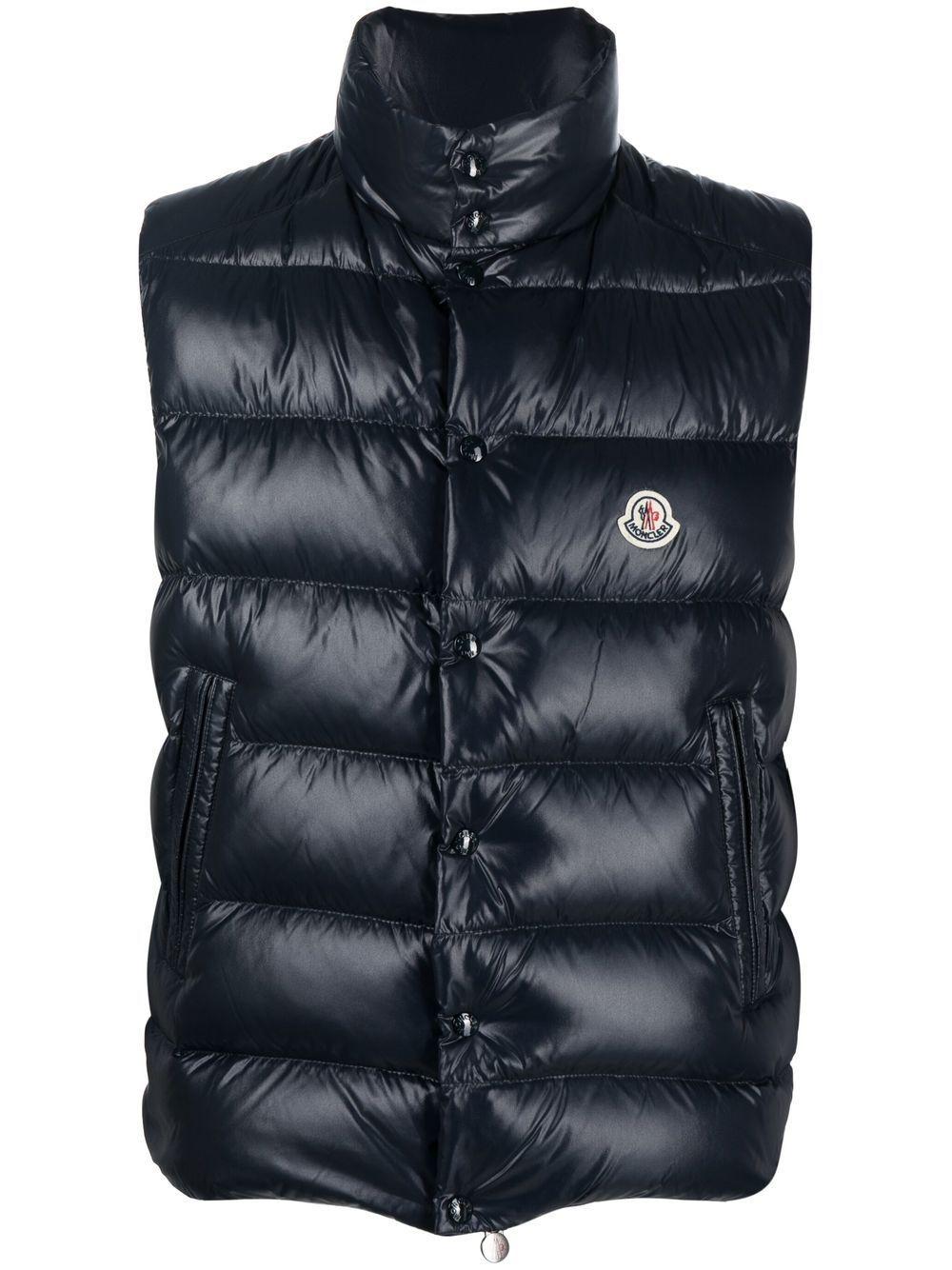 Moncler Tibb Padded Down Gilet in Blue 