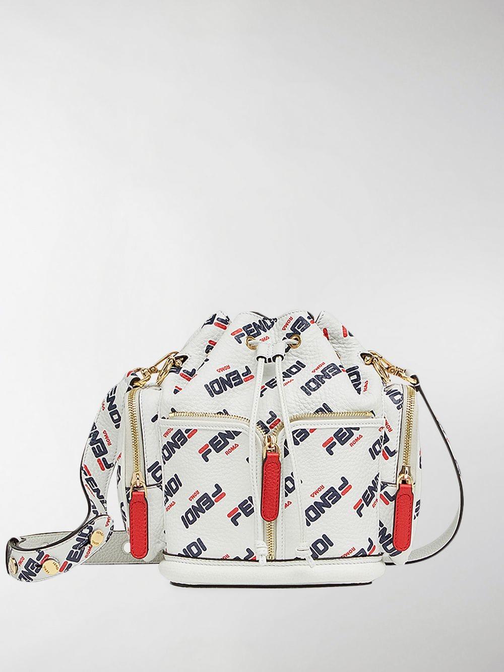 Fendi Mania Bucket Bag in White Lyst