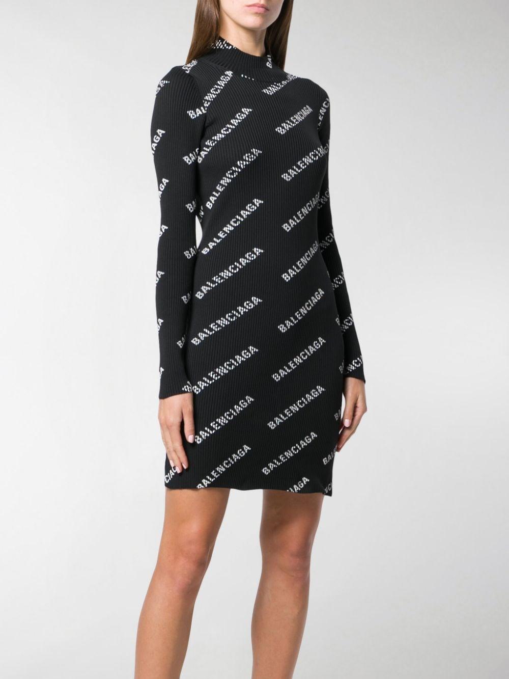 Balenciaga Graphicprint Cottonjersey Midi Dress In Beige  ModeSens