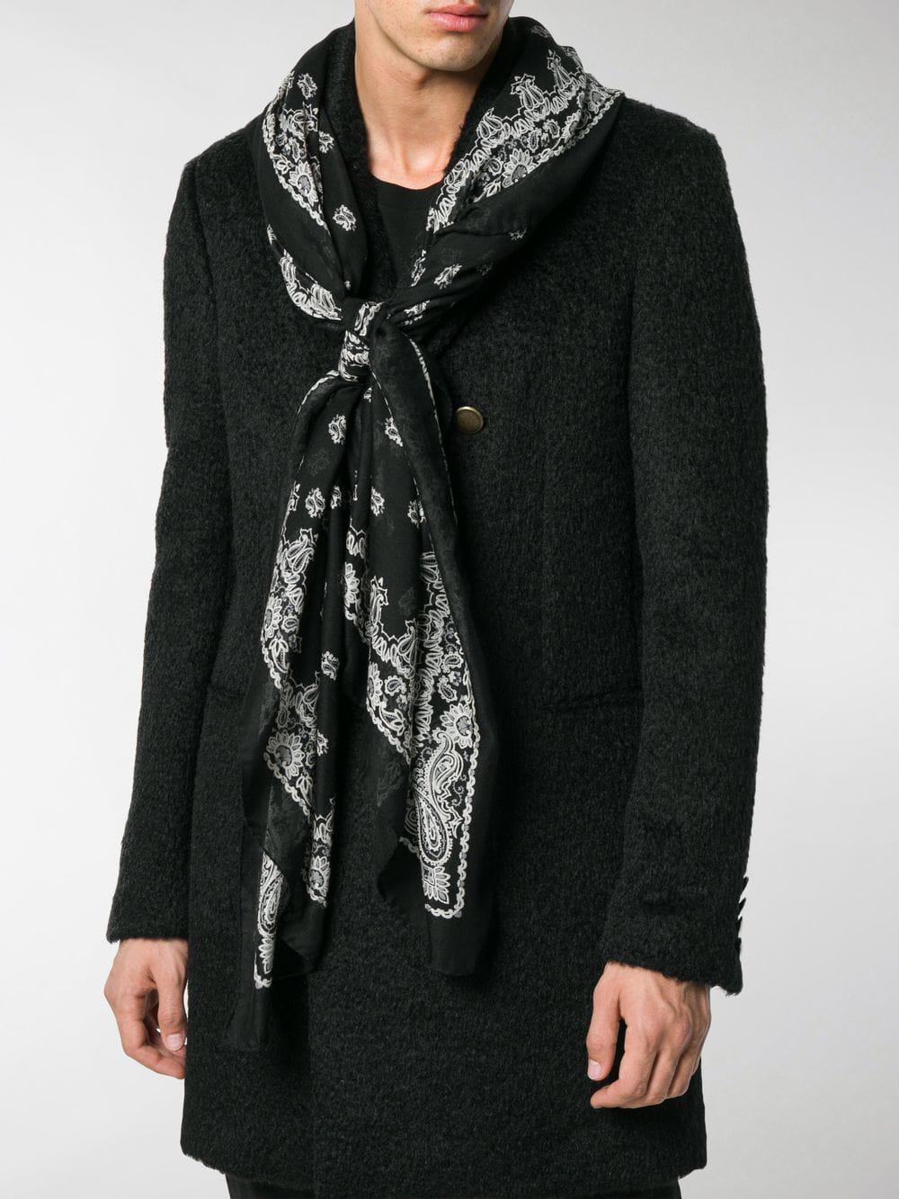 Saint Laurent Bandana Scarf in Black for Men Lyst