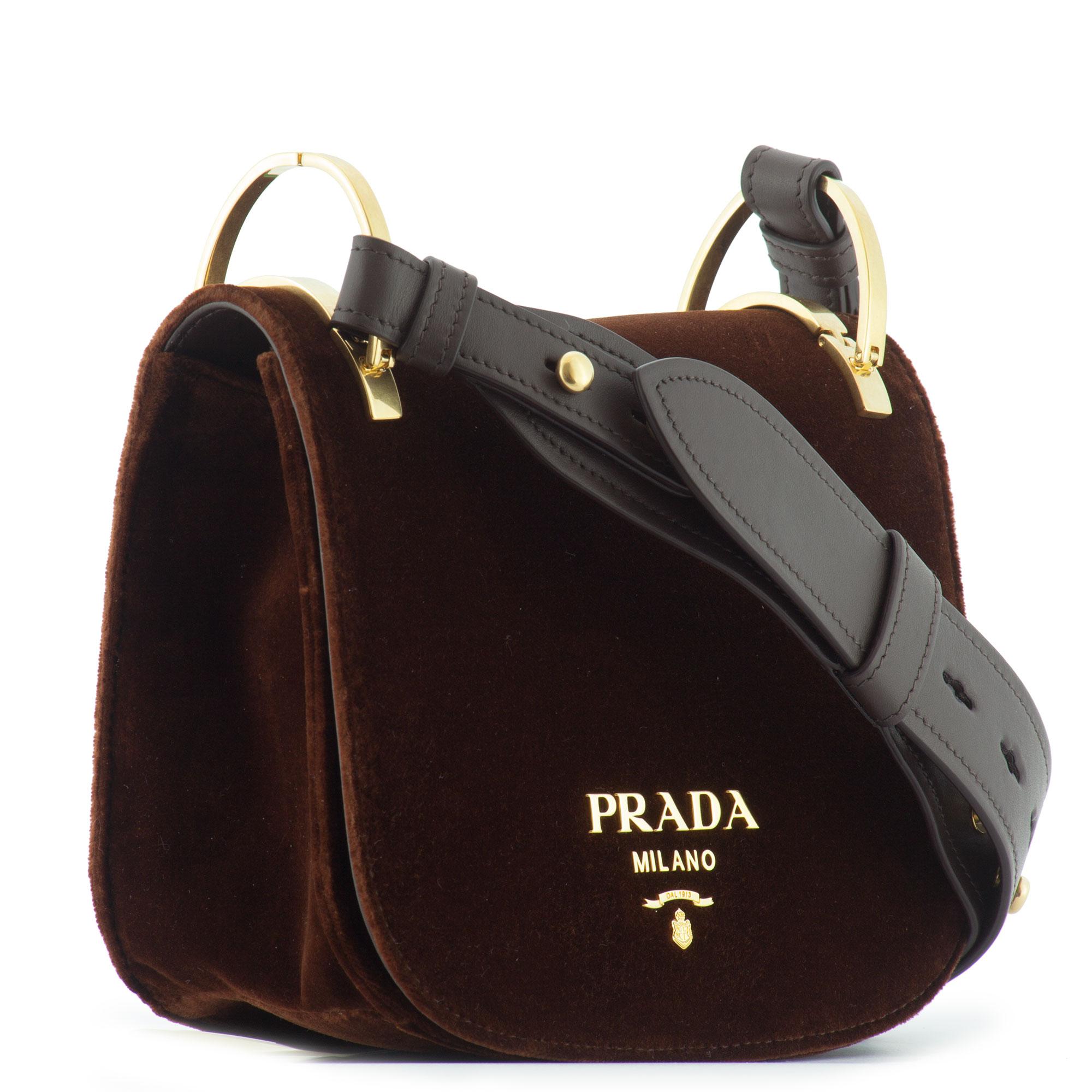 Prada Pionnière Velvet CrossBody Bag in Bordeaux (Red) Lyst