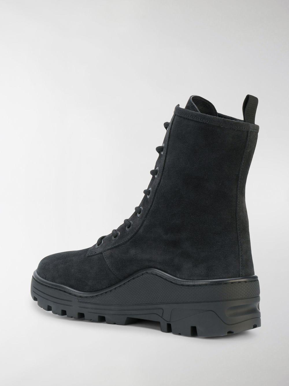 yeezy black combat boots