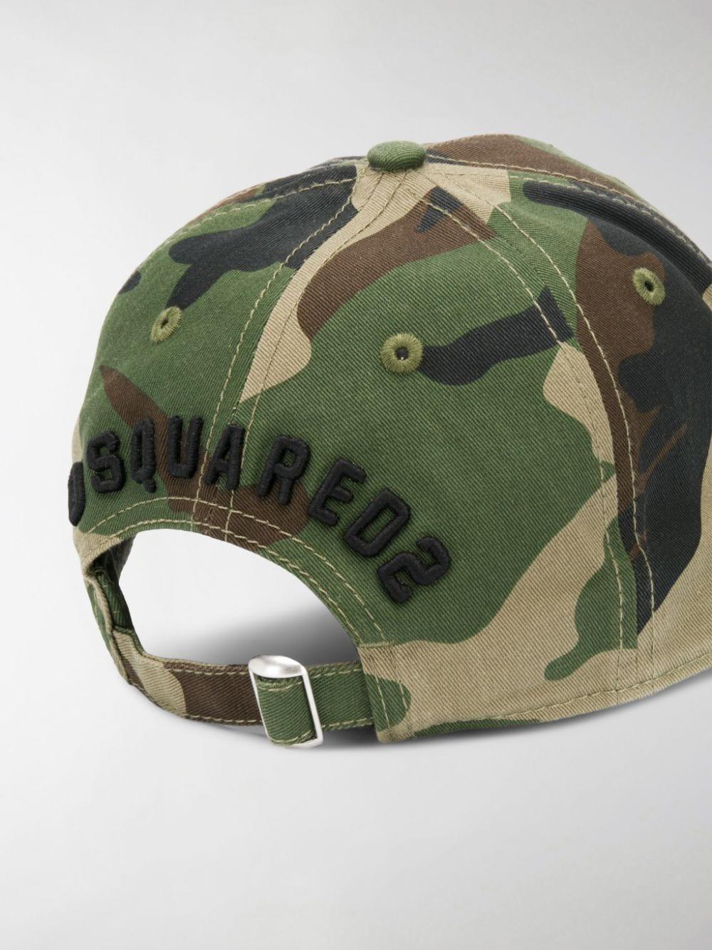 Dsquared2 Icon Camo Camouflage Baseball Cap Kappe Basebalkappe Hat Hut Cappy New