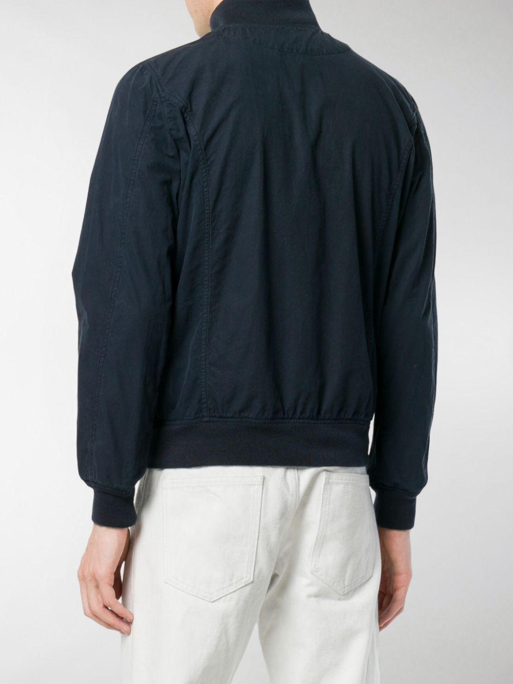 buttoned bomber jacket