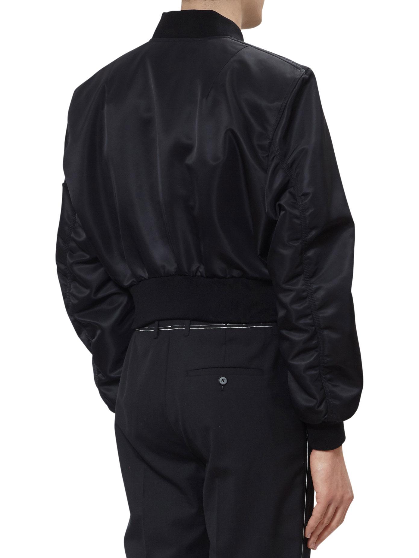 Balenciaga Synthetic Cropped Nylon Bomber Jacket in Black for Men 