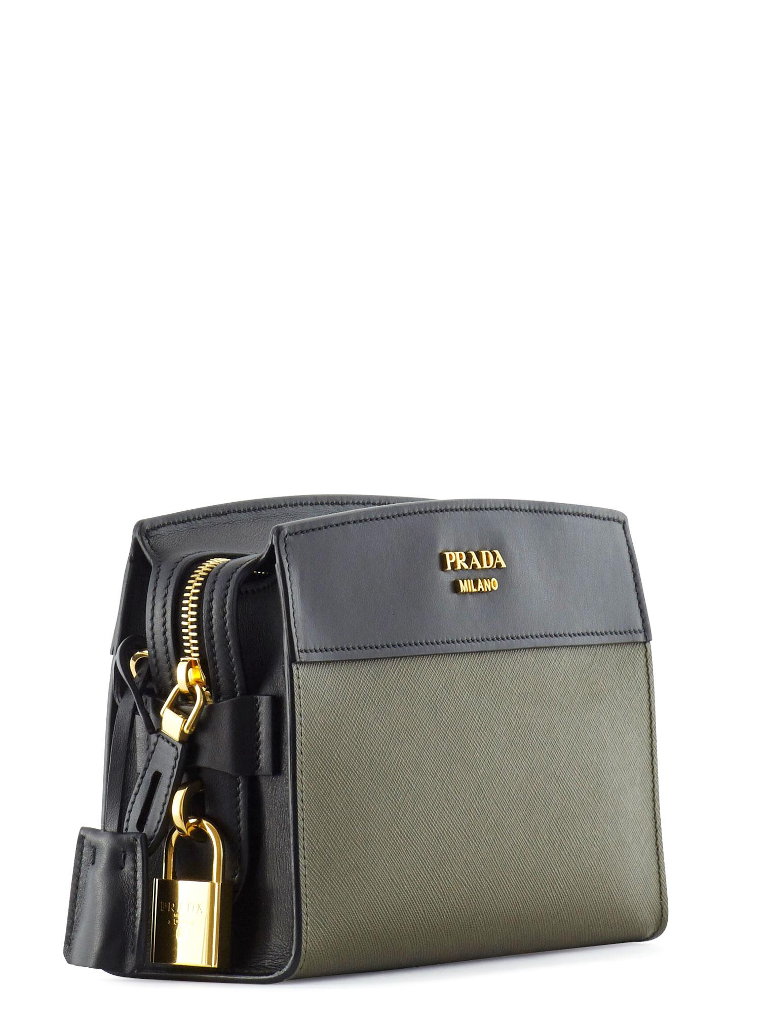 Prada Mini Esplanade Leather Crossbody Bag | Paul Smith