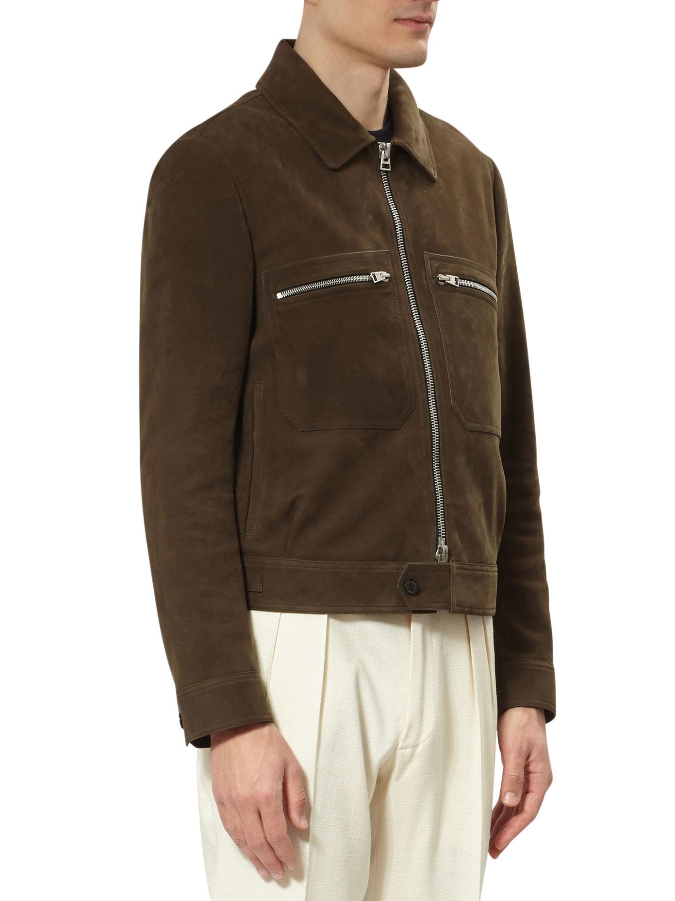 Tom Ford Suede Jacket in Brown for Men - Lyst