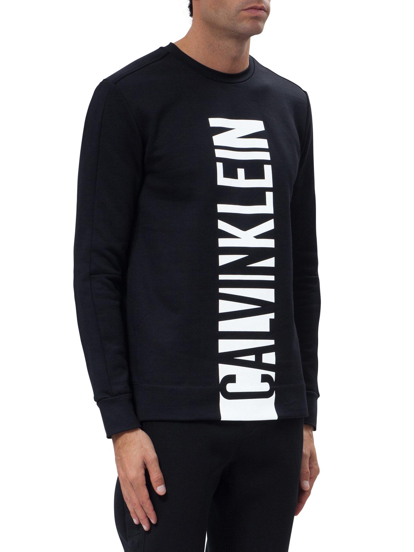 Lyst - Calvin Klein Jeans Logo Print Sweatshirt in Black for Men