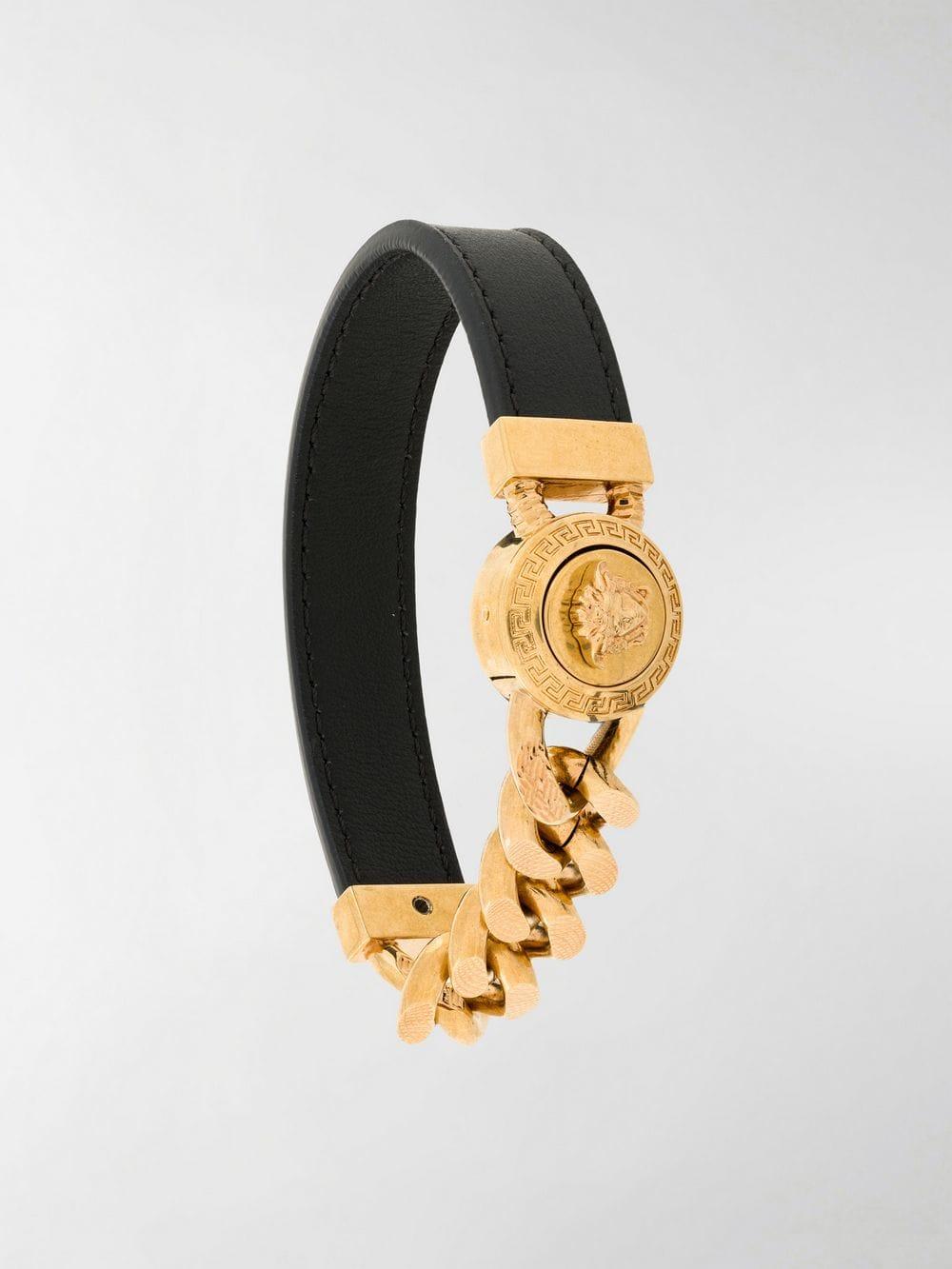 Versace Leder Armband mit Medusa-Motiv in Schwarz für Herren - Lyst
