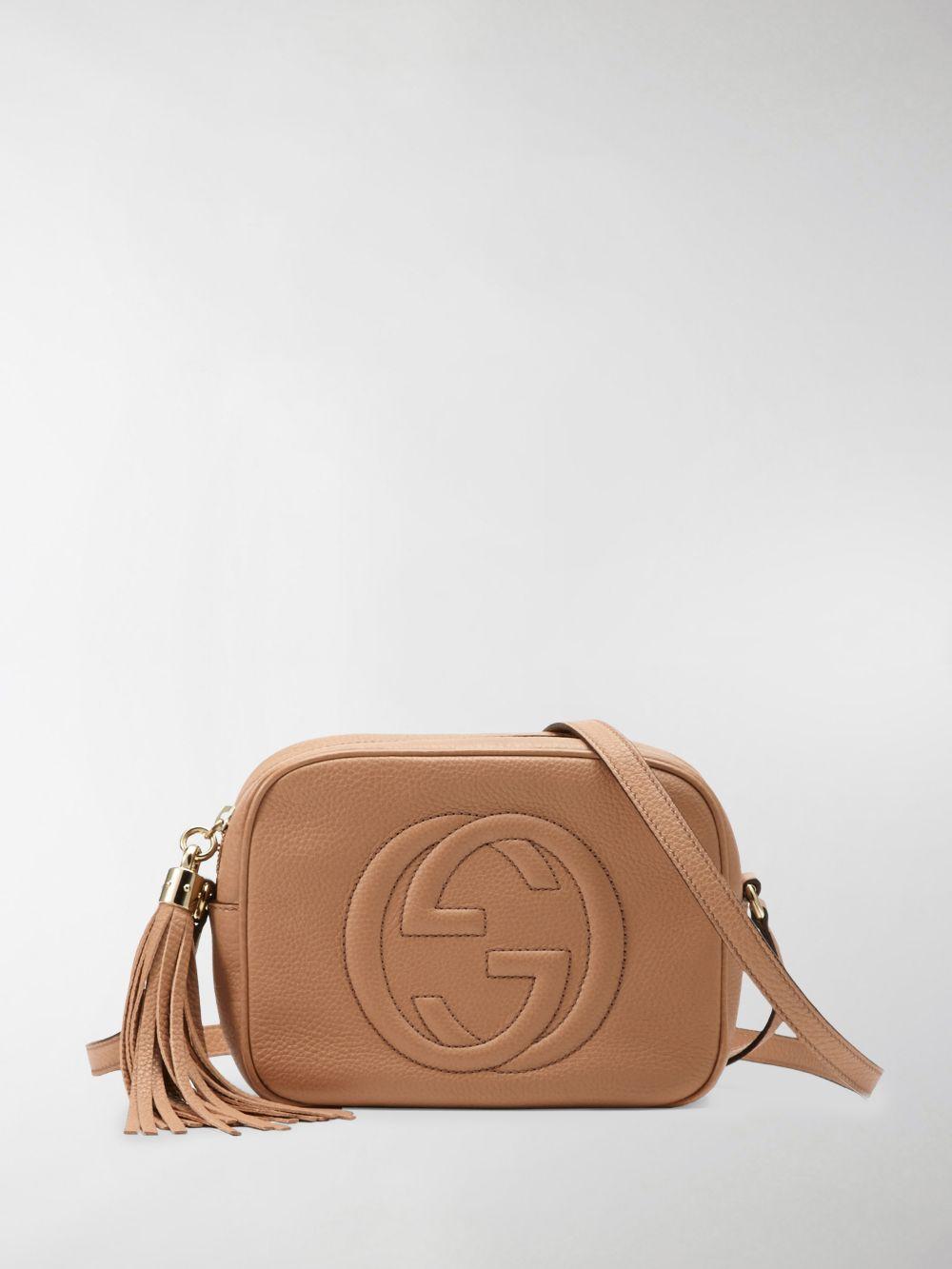 gucci black leather disco cross body bolsa