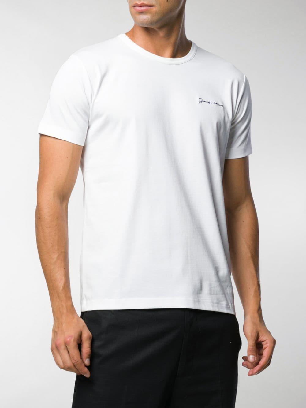 Jacquemus Logo Embroidered T-shirt in White for Men - Lyst