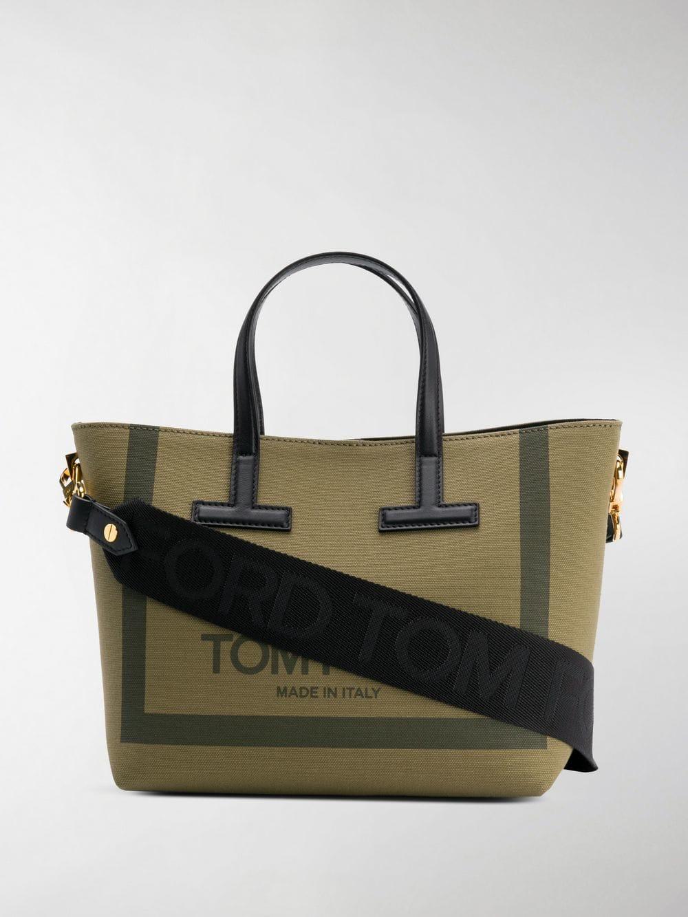 Tom Ford Mini Canvas Tote Bag in Green | Lyst