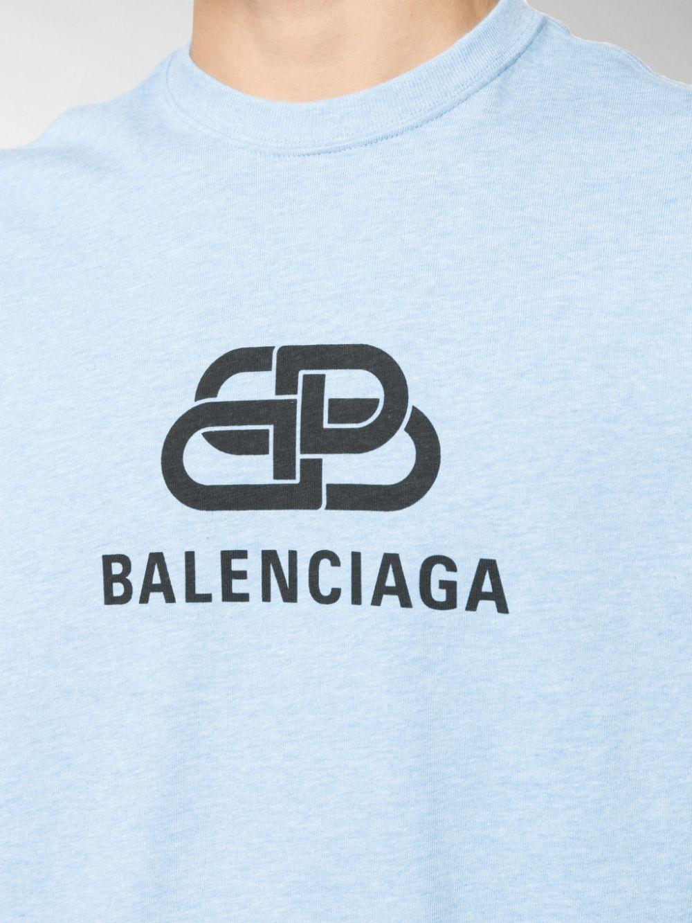 Balenciaga Bb Logo T-shirt in Blue for Men - Lyst
