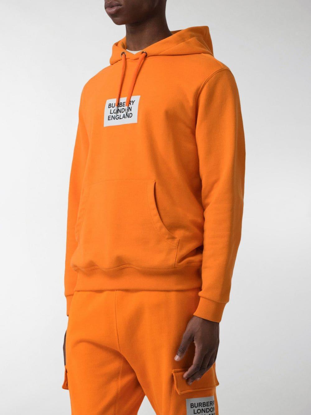Burberry Farrows Hoodie in Bright Orange (Orange) for Men | Lyst