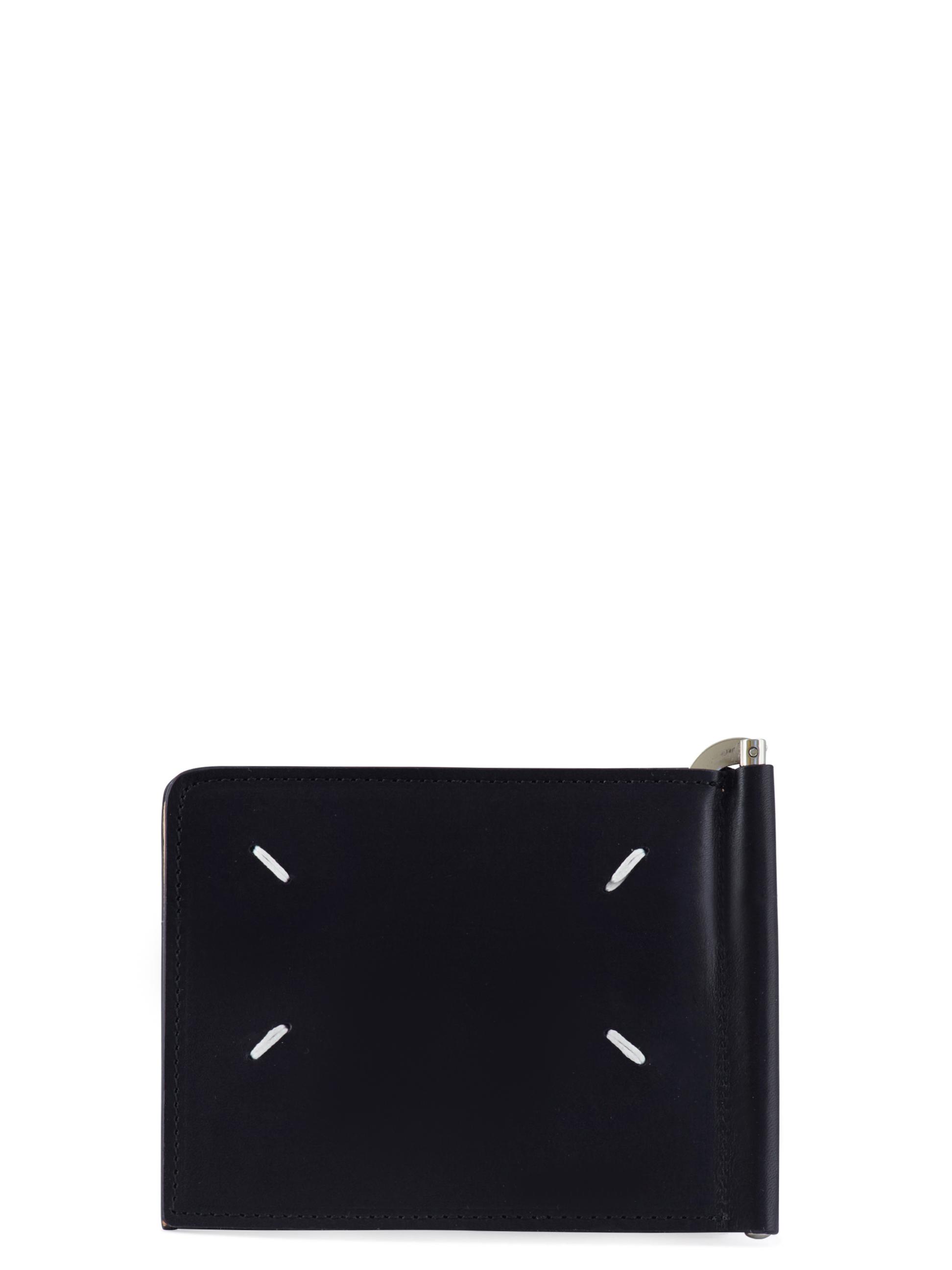 Maison Margiela Money Clip Leather Wallet in Black for Men - Lyst