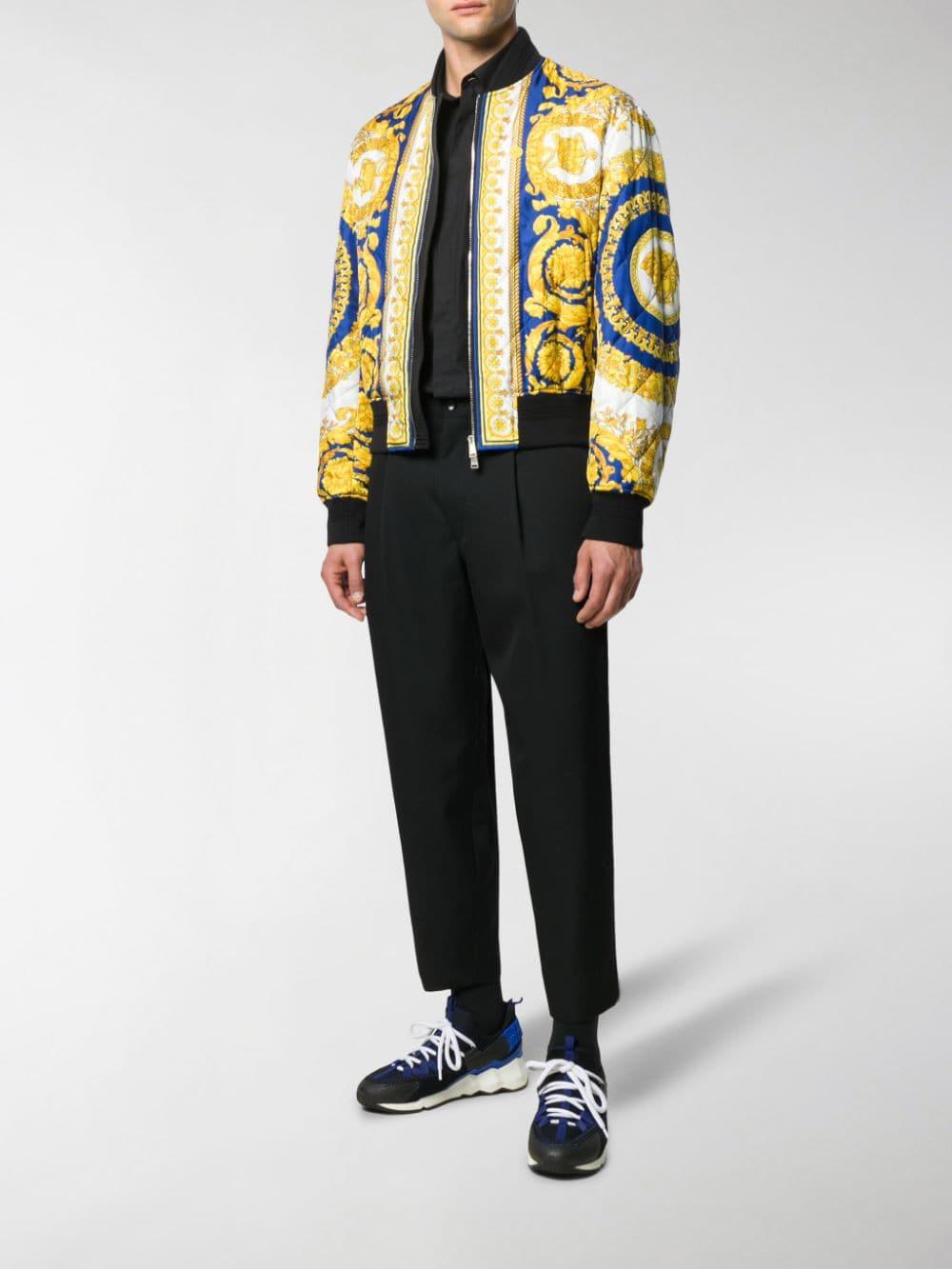 versace printed bomber jacket