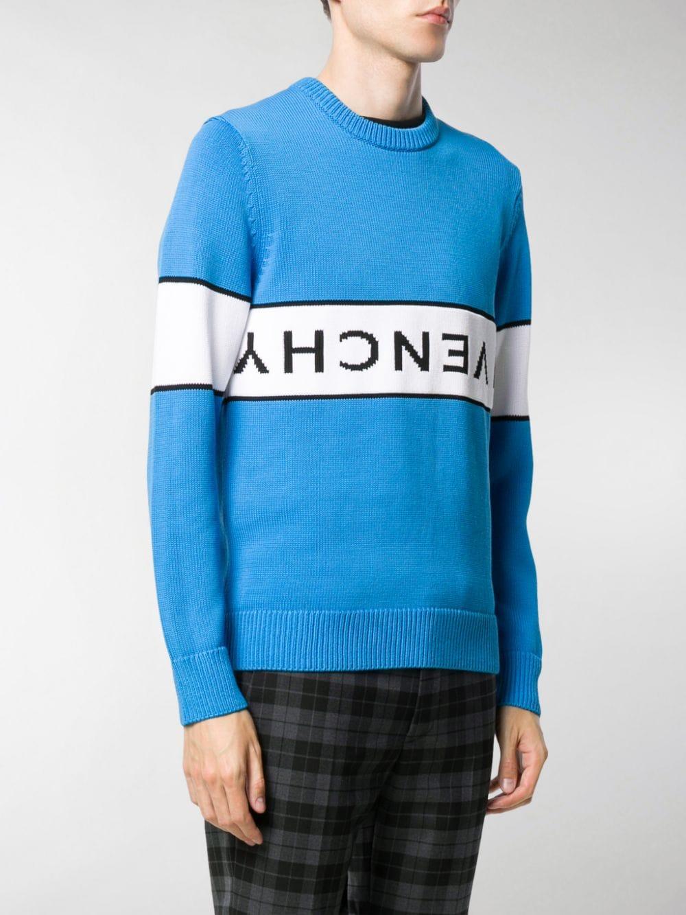 Givenchy Reverse Logo Sweater in Blue for Men | Lyst
