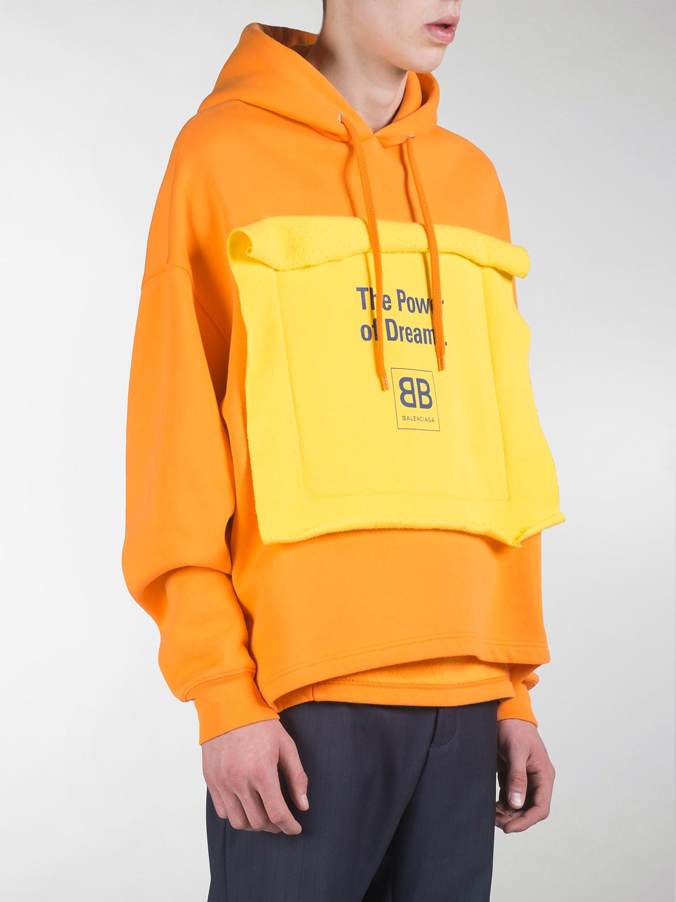 balenciaga hoodie mens orange