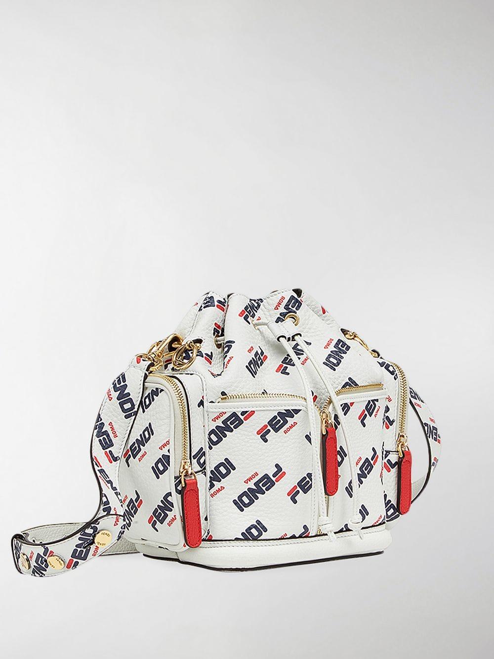 Fendi Mania Bucket Bag in White Lyst