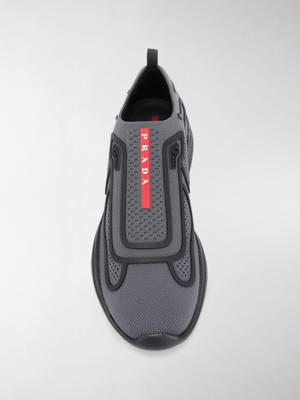 prada americas cup grey suede