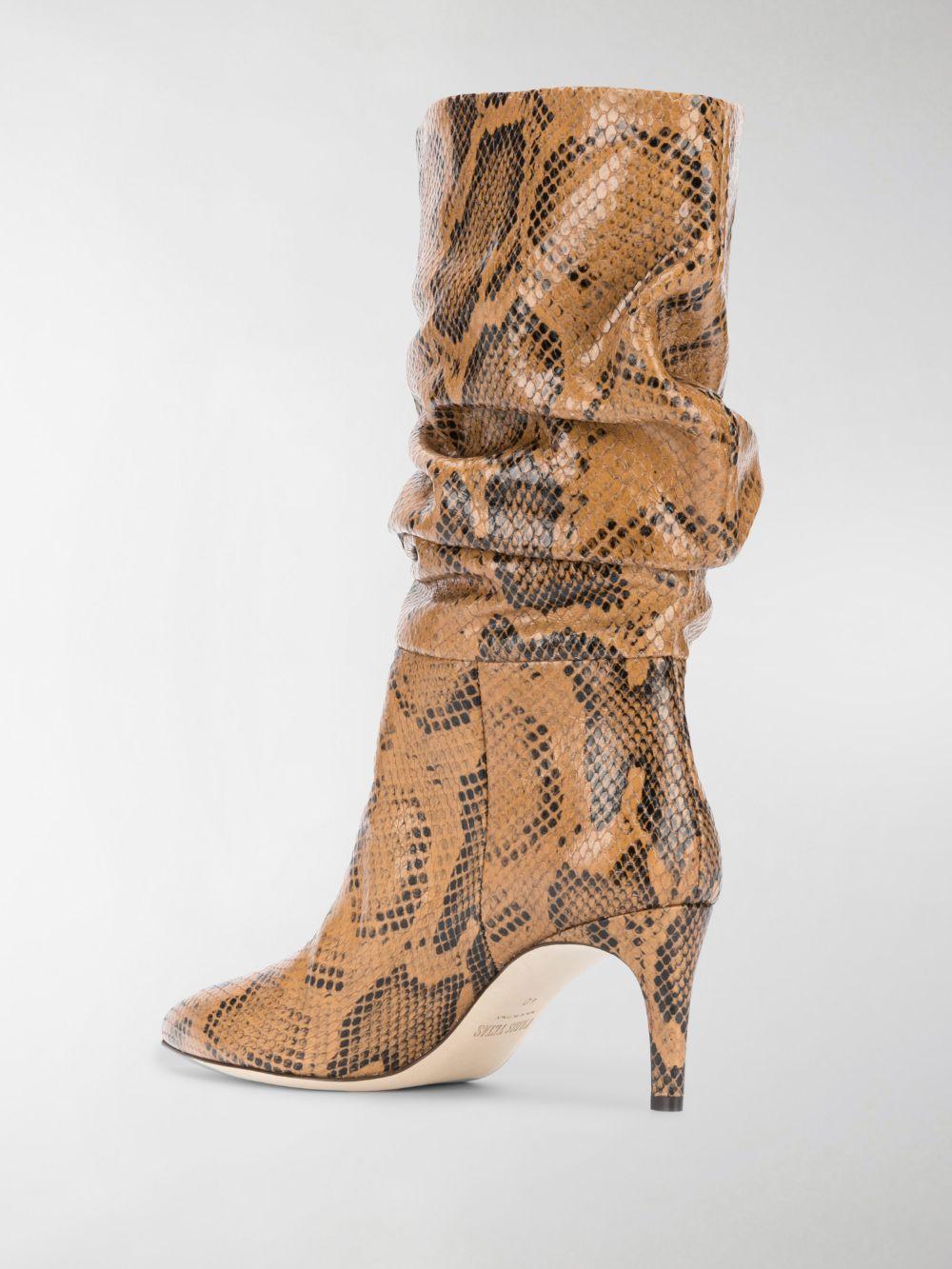 Paris Texas Snakeskin-effect Slouchy Boots - Lyst