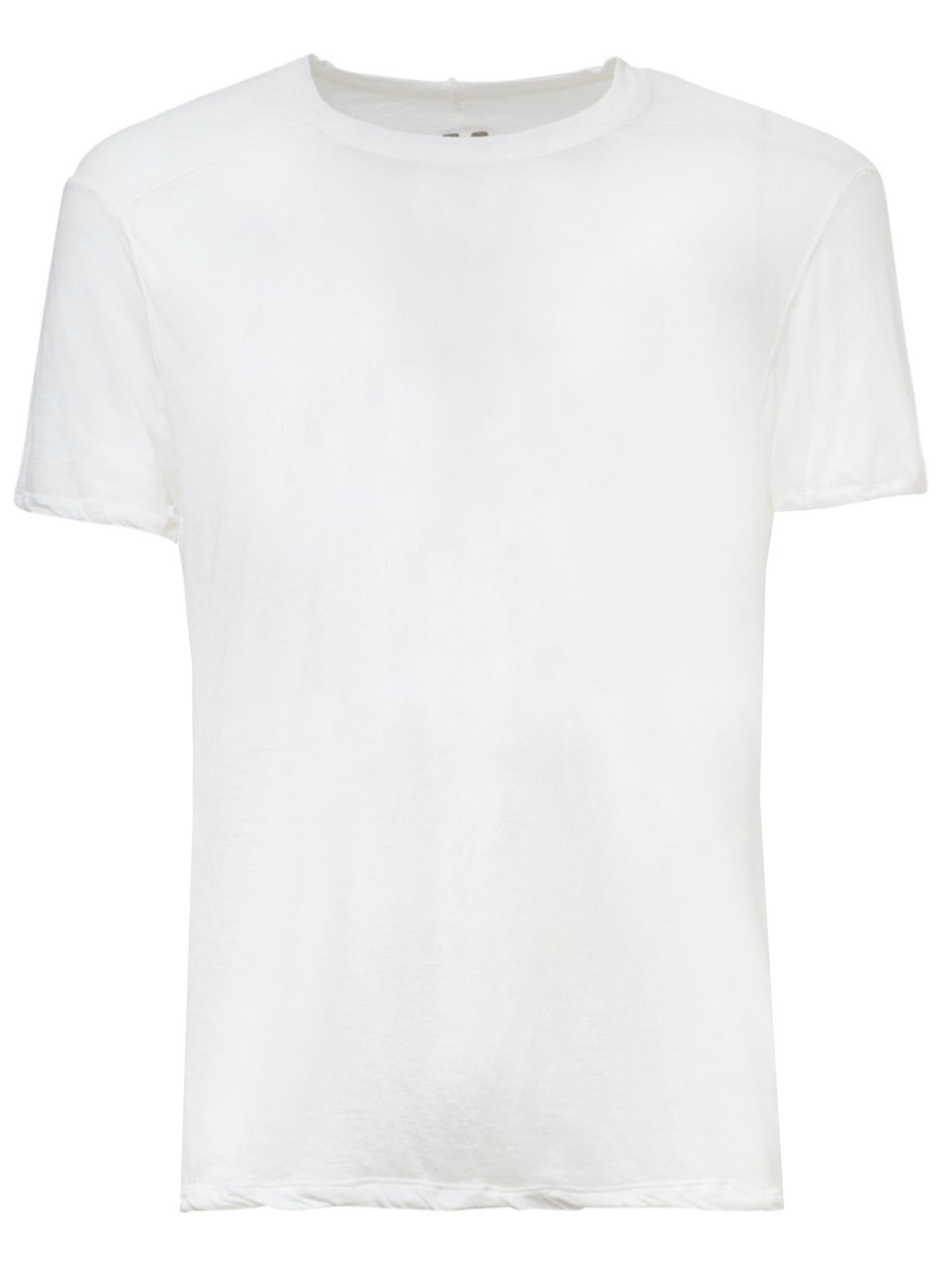 Hårdhed hack For pokker Rick Owens Semi Transparent Cotton T-shirt in White for Men | Lyst
