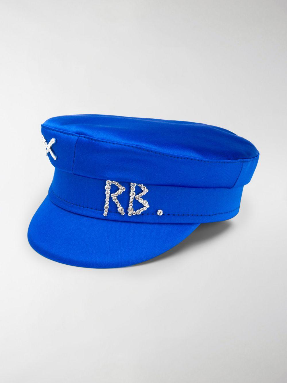 Ruslan Baginskiy Rhinestone Logo Breton Hat in Blue | Lyst