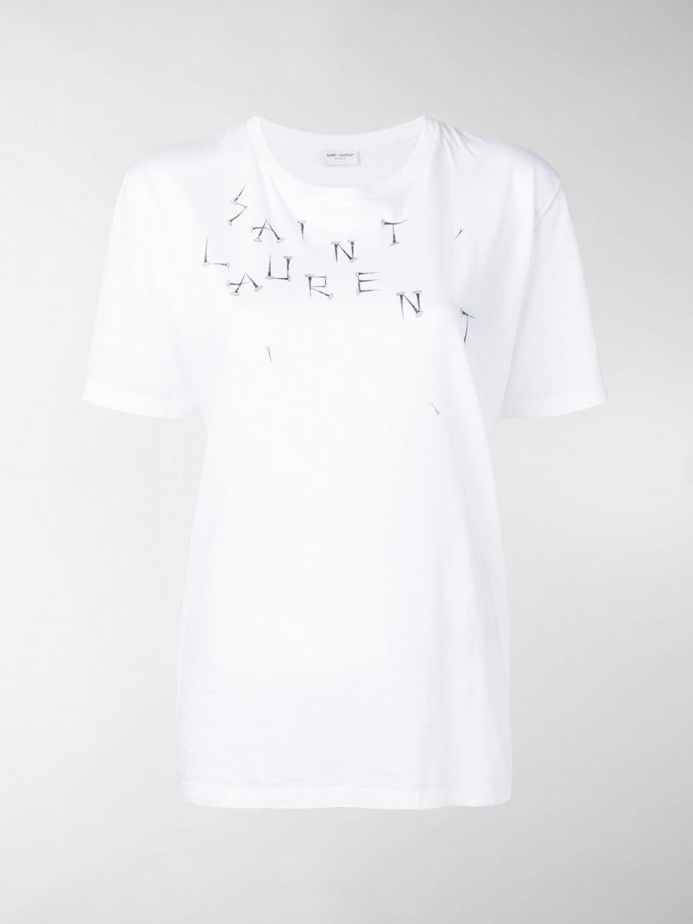 saint laurent white tee