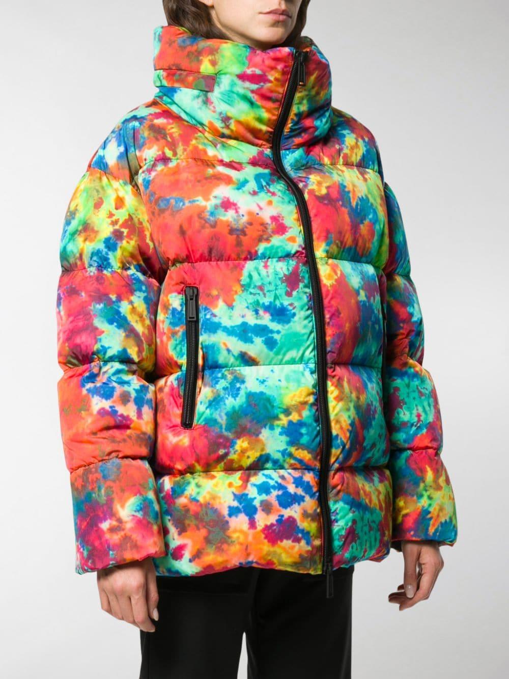 DSquared² Printed Puffer Jacket in Red Lyst