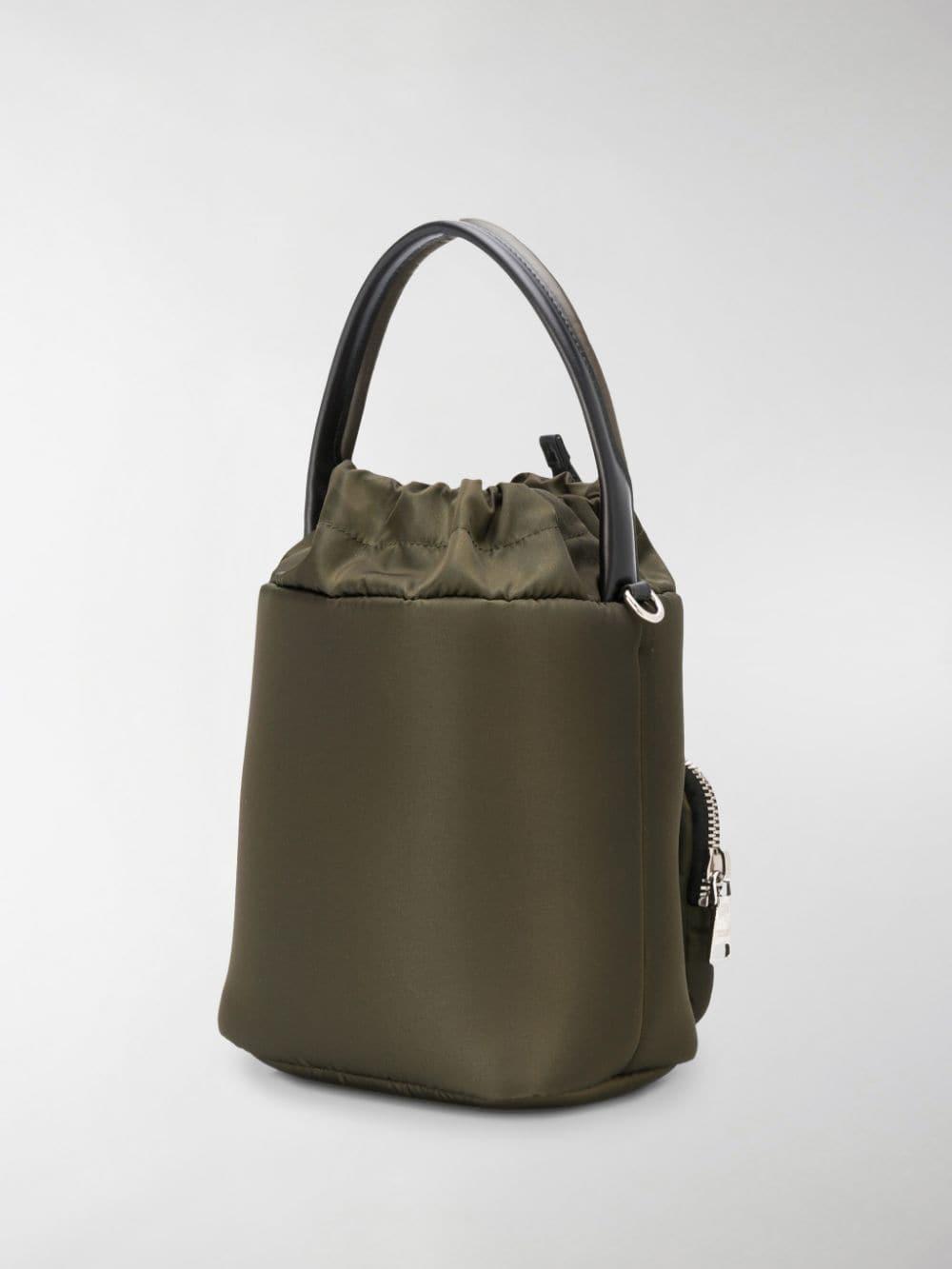 Prada Nylon Drawstring Bucket Bag in Green Lyst