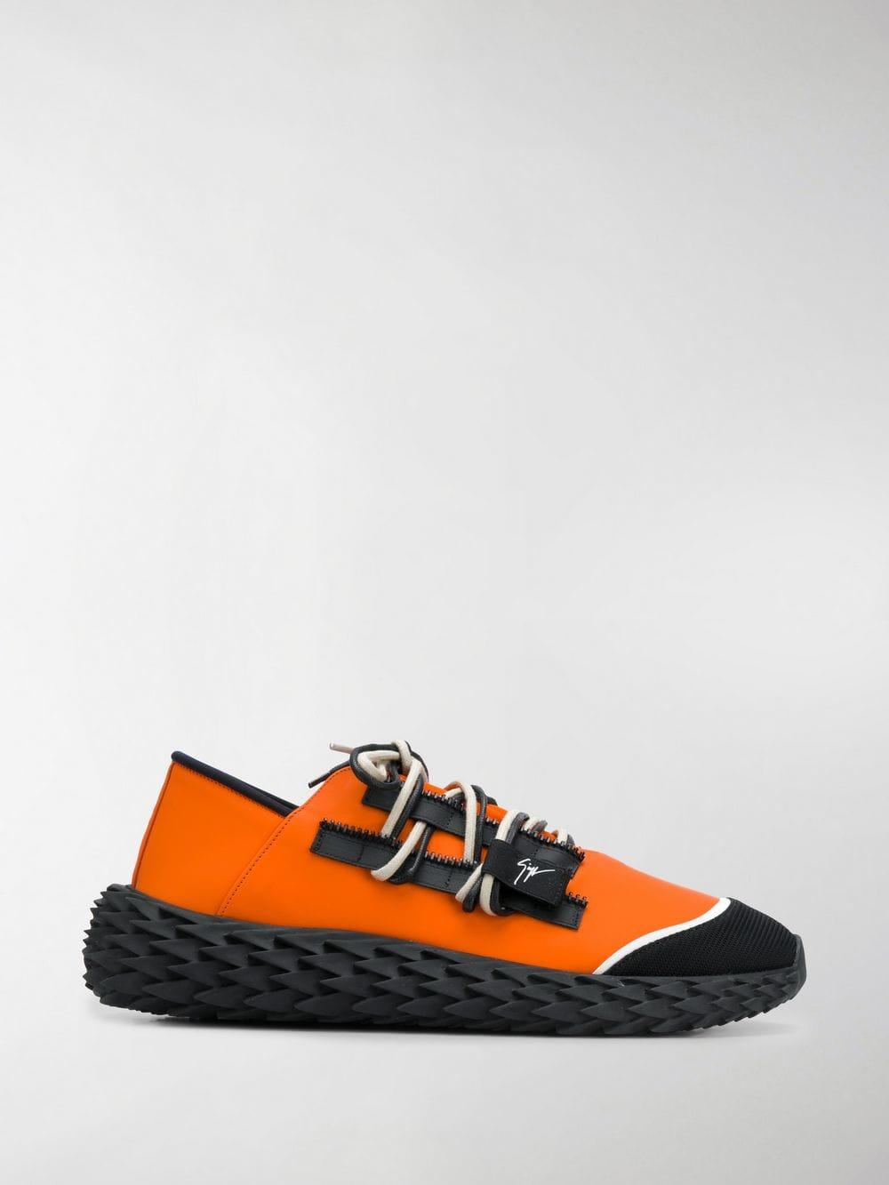 giuseppe zanotti orange sneakers